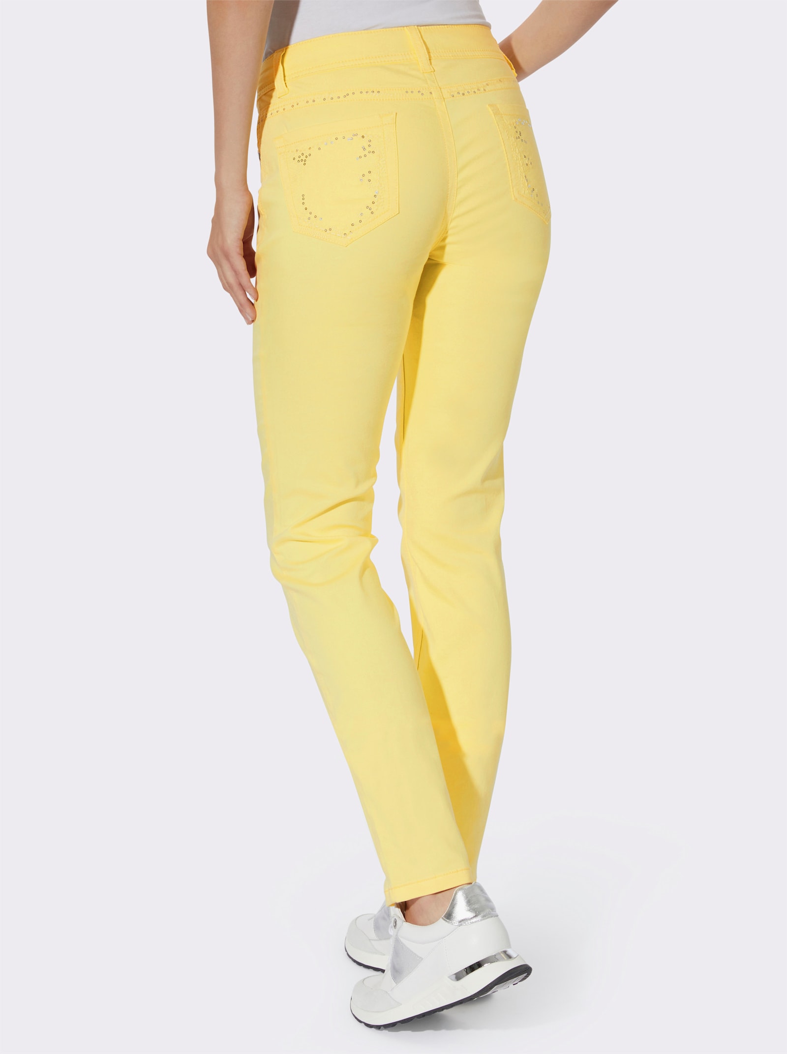 heine Jean skinny avec broderie - citron