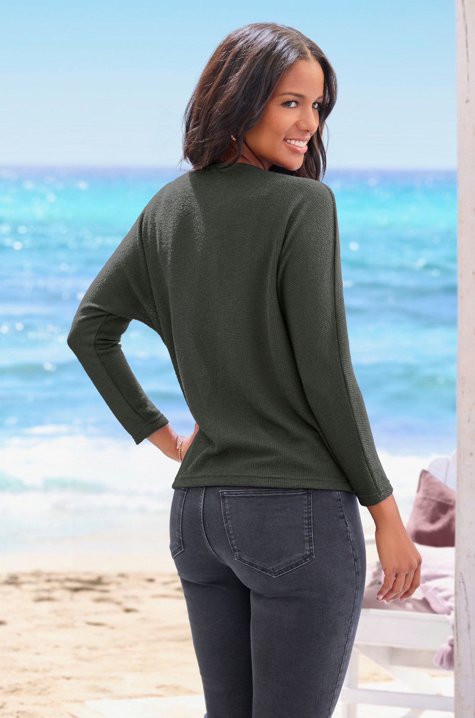 Vivance T-shirt manches longues - vert foncé