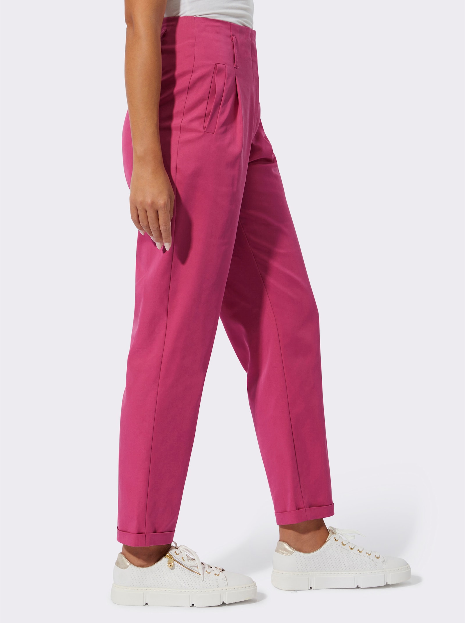 Hose mit hoher Taille - fuchsia