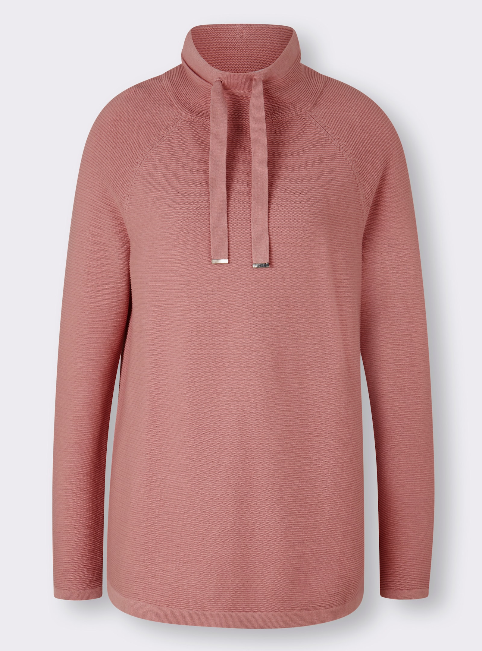 heine Stehkragenpullover mit Zierbändern - rosenquarz