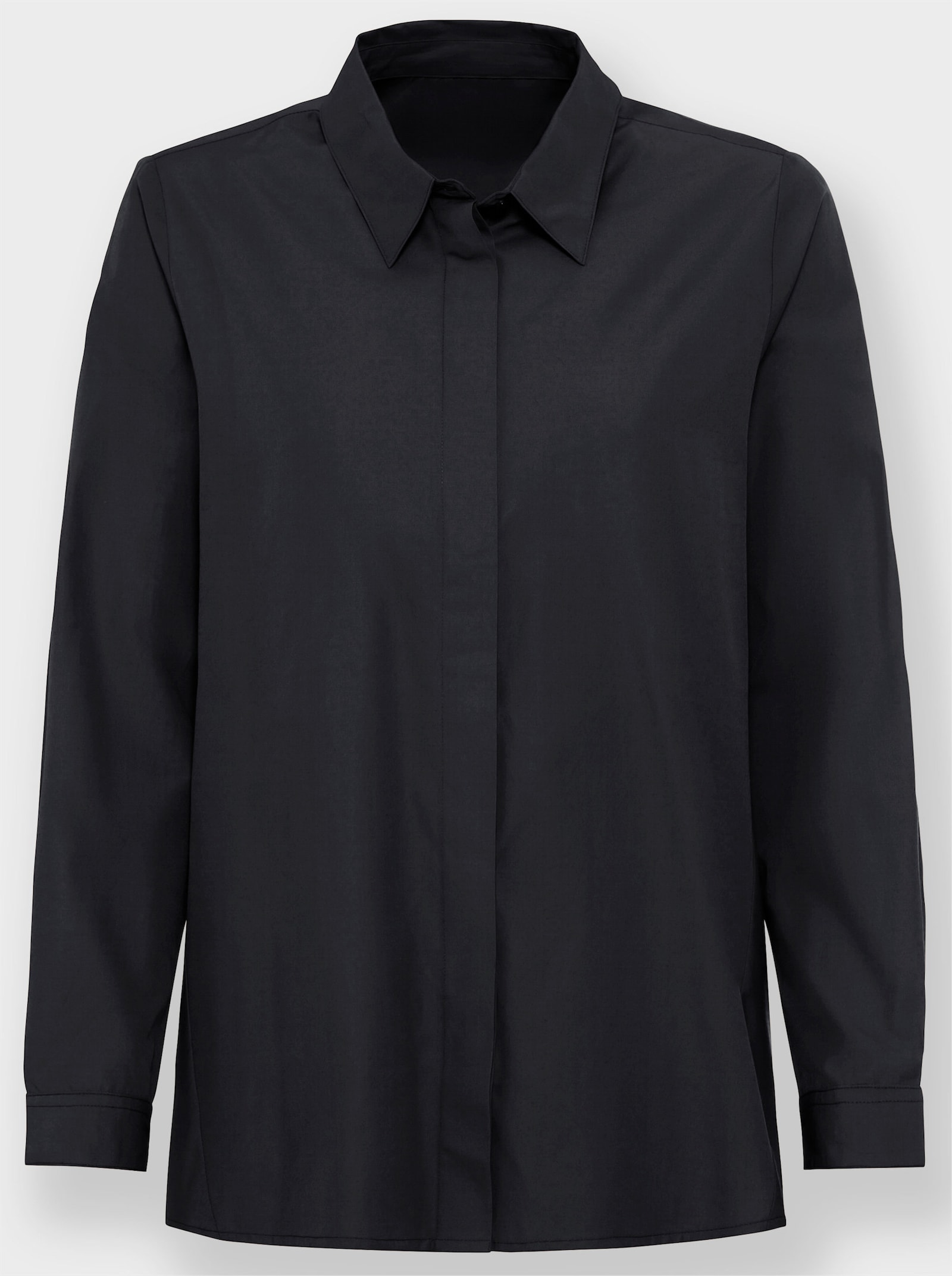 heine Longbluse in weiter A-Linie - schwarz