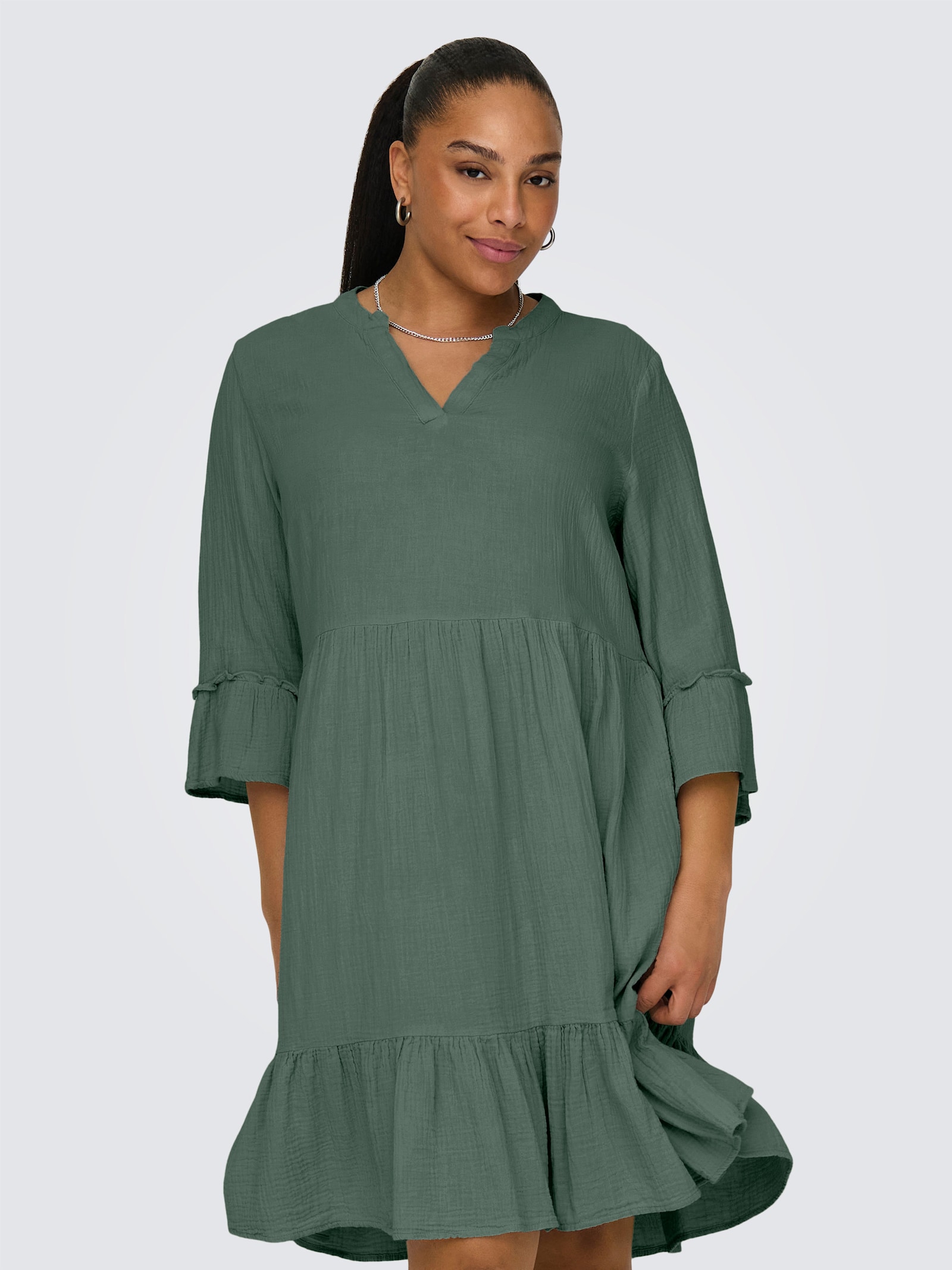 ONLY CARMAKOMA Tunikakleid - laurel wreath