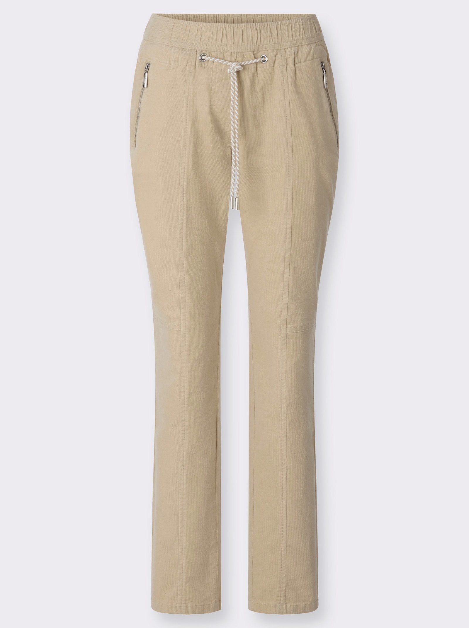Cordhose zum Reinschlüpfen - sand
