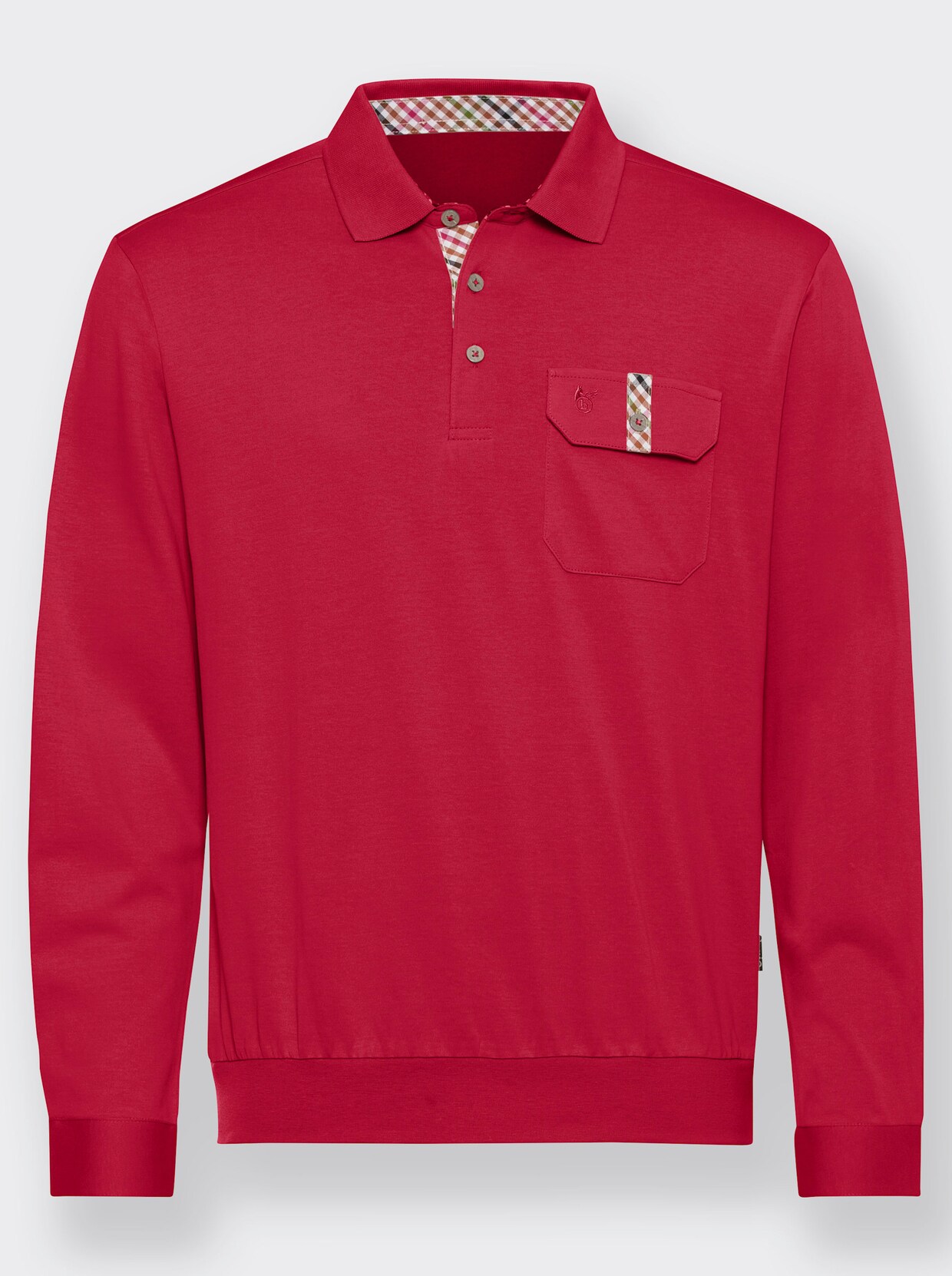 Hajo Poloshirt met lange mouwen - kers