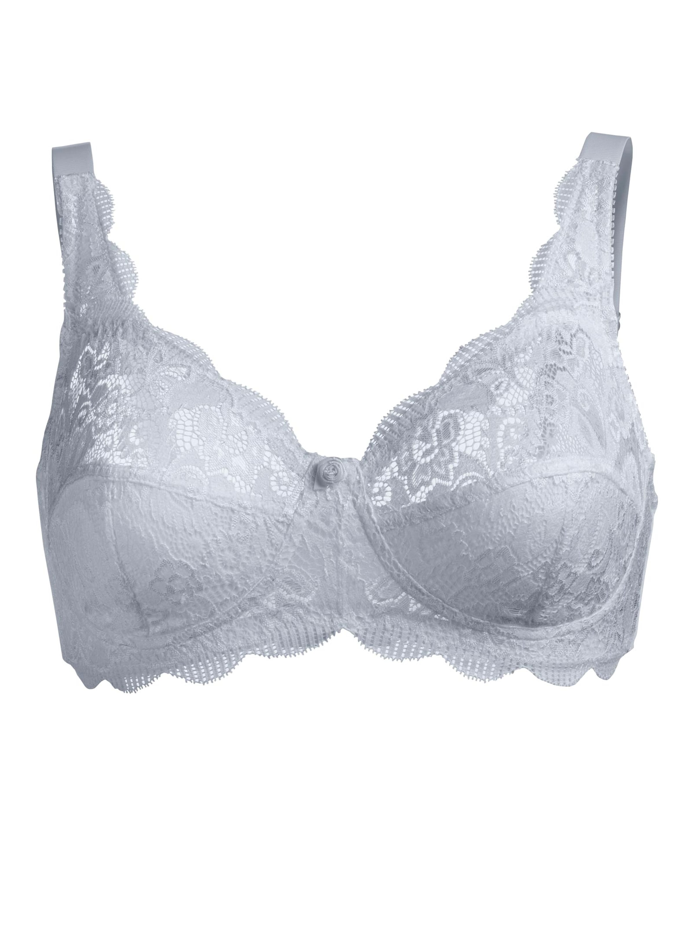 BH ohne Bügel - weiß + silberfarben
