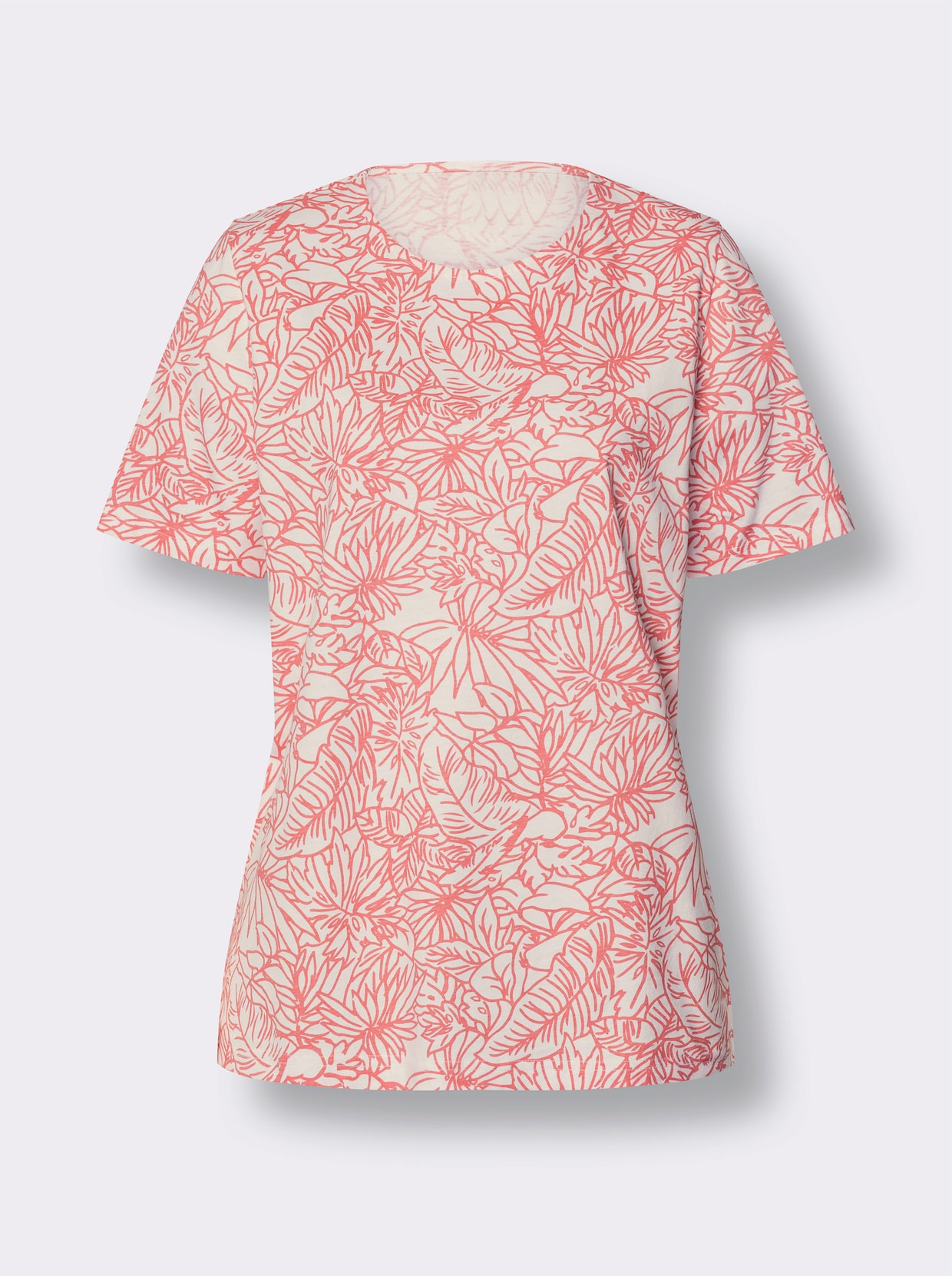 Shirt - ecru-flamingo-bedruckt