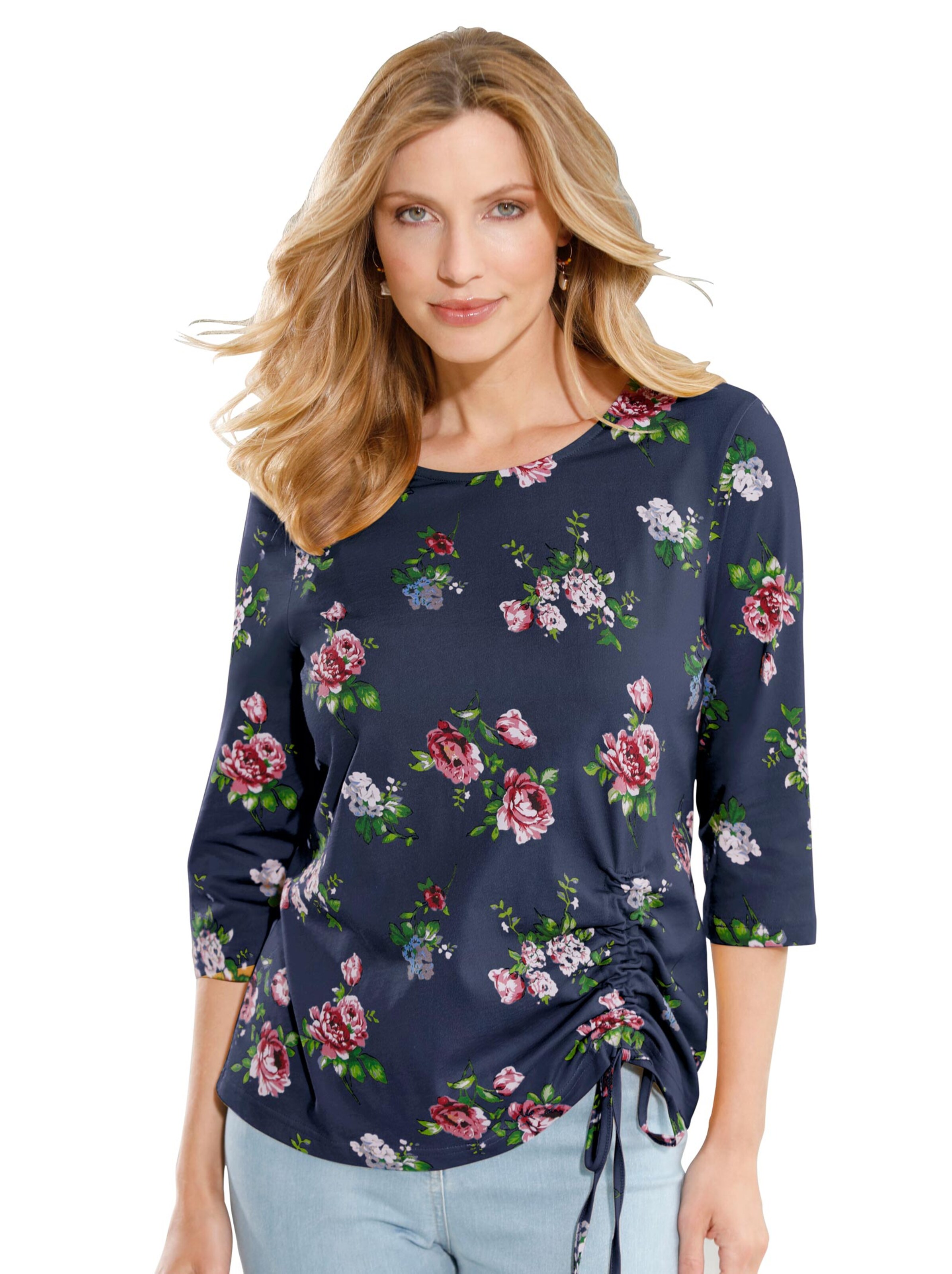 Shirt - nachtblau-bedruckt