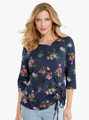 Shirt - nachtblau-bedruckt