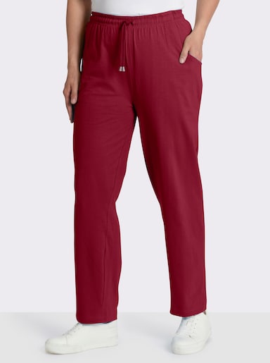 Freizeithose mit Kordelzug - bordeaux