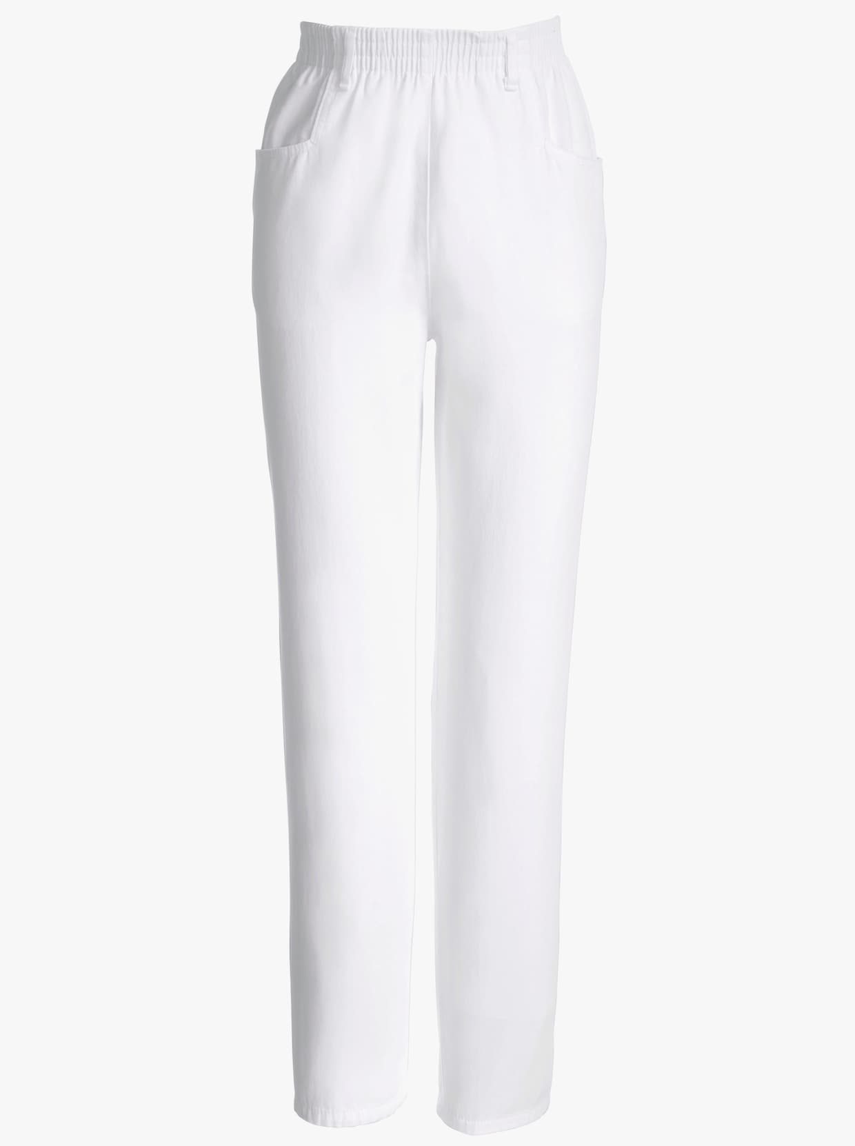 Pohodlné kalhoty - bílá