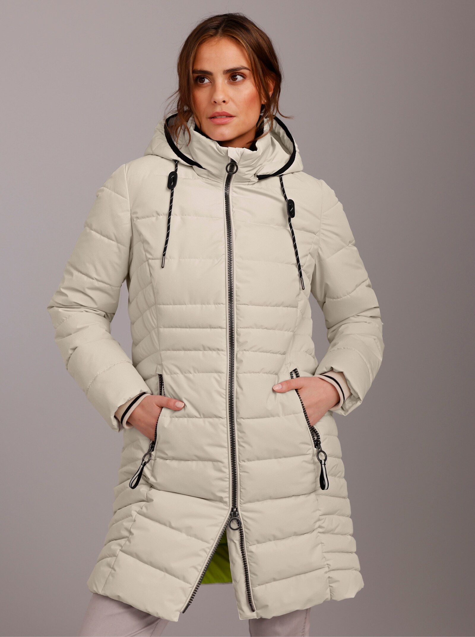 Manisa Regenmantel mit Reflektor-Details - champagner