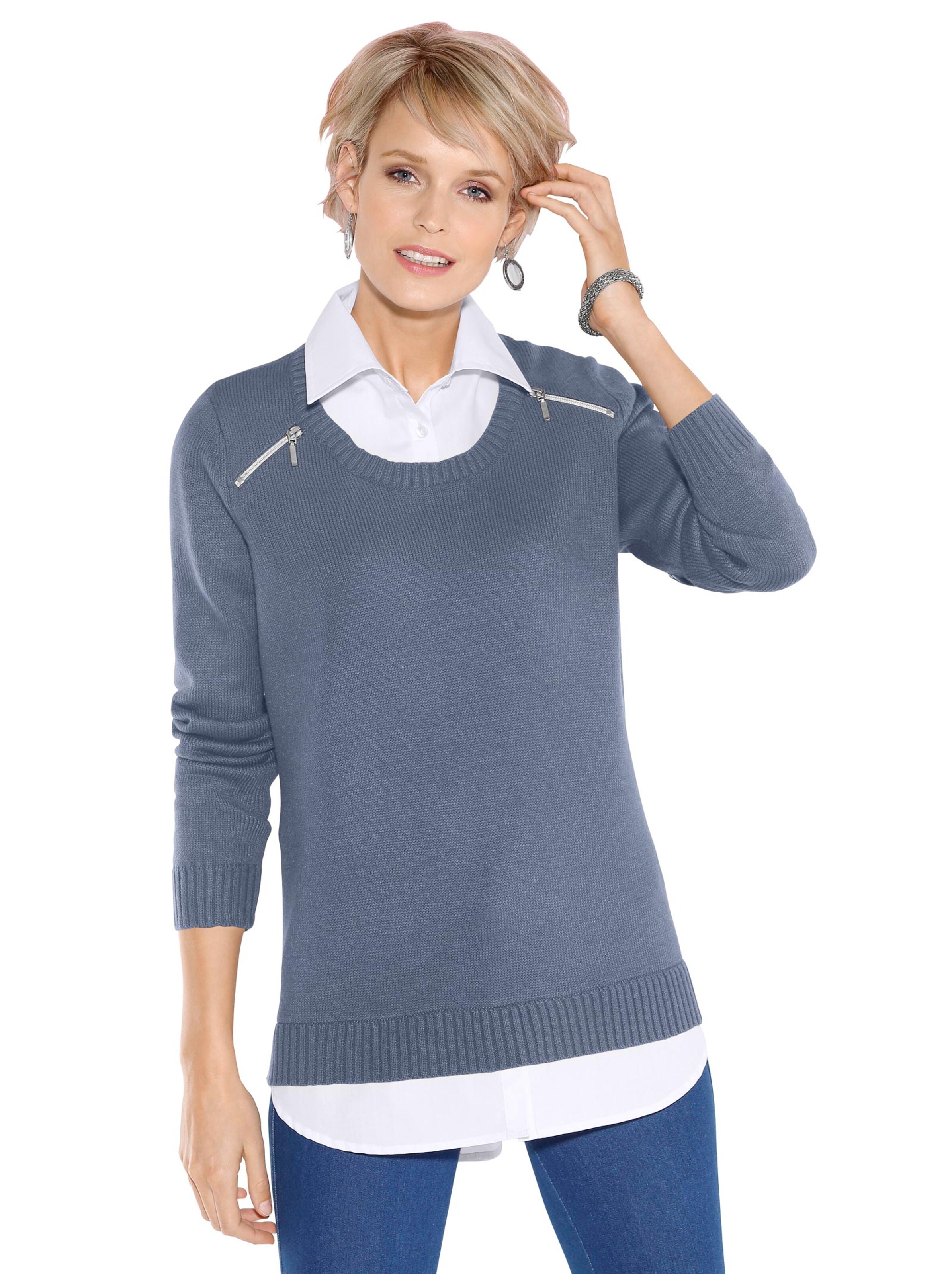 Pullover - jeansblau