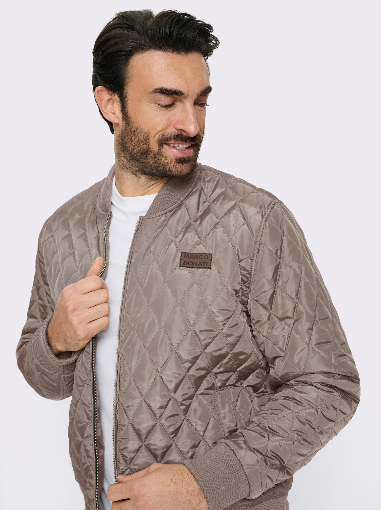 Marco Donati Steppjacke mit Rautensteppung - sesam