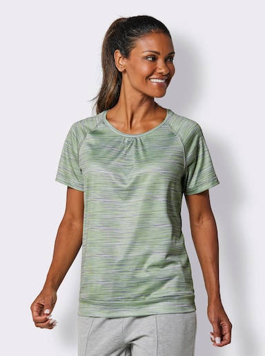 Catamaran Sports Funktionsshirt mit Raffungen - apfel-meliert