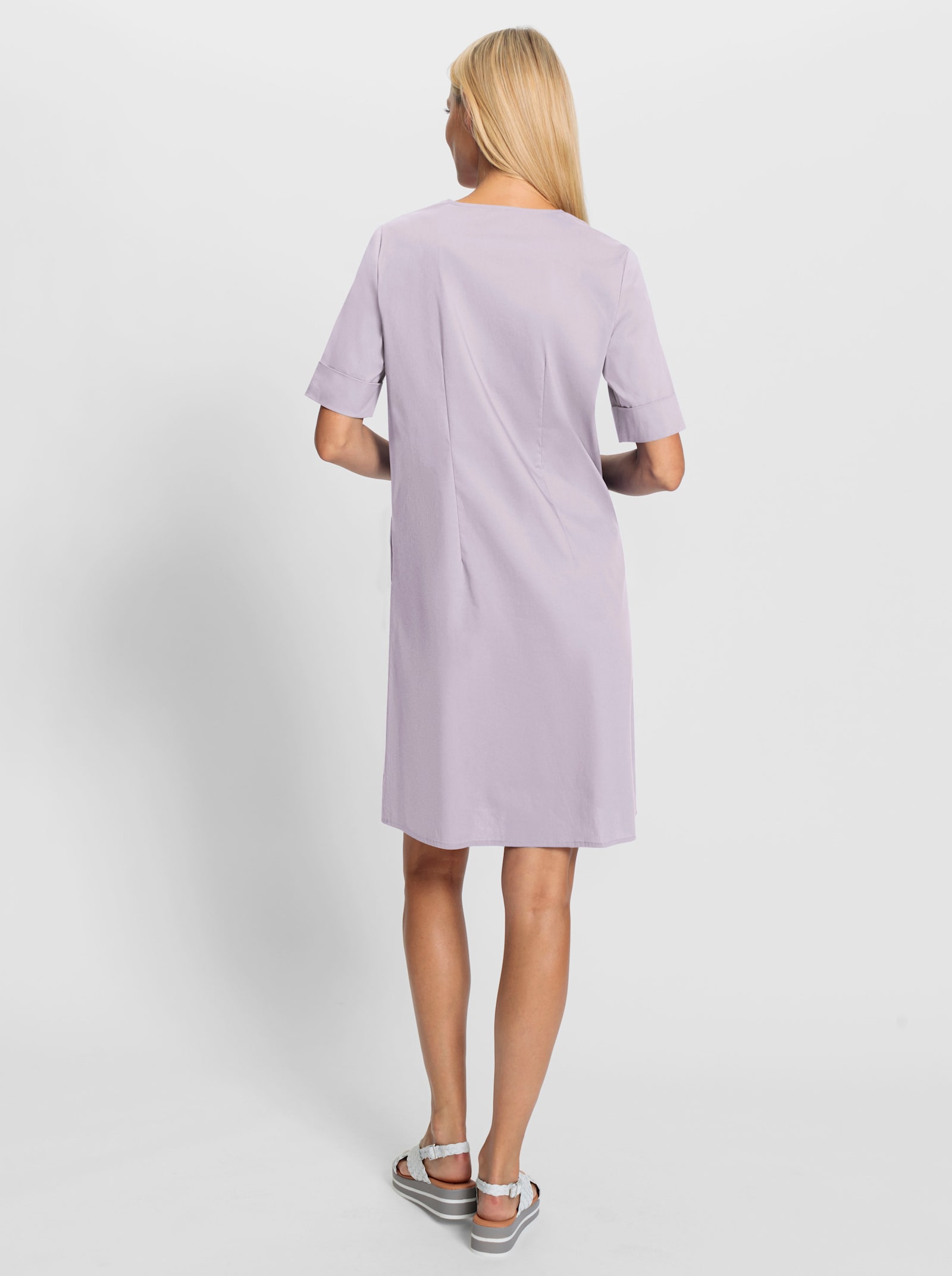 heine Robe d'été avec plis à l'encolure en V - parme