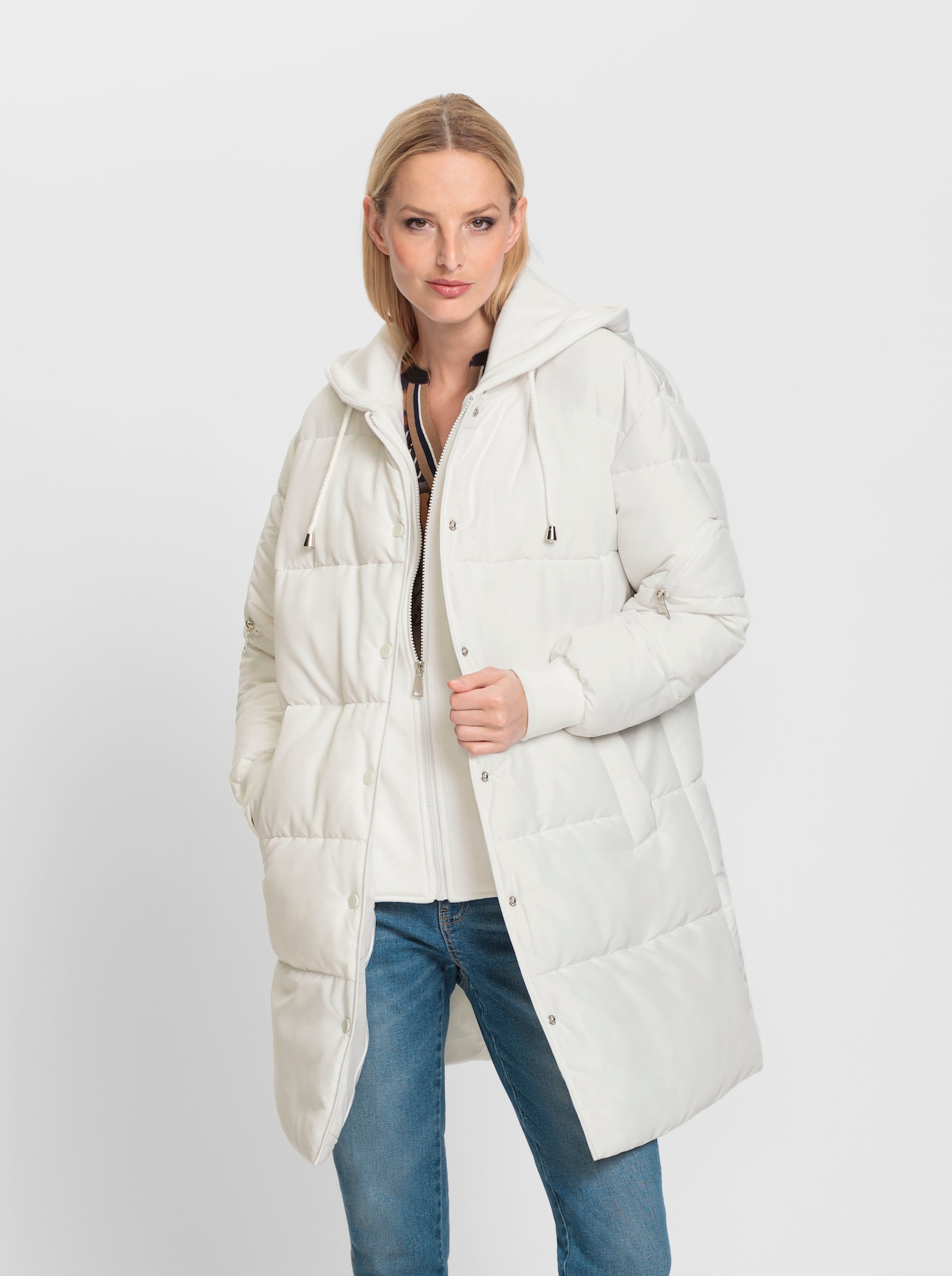 heine Winterjacke in 2-in-1-Optik - ecru