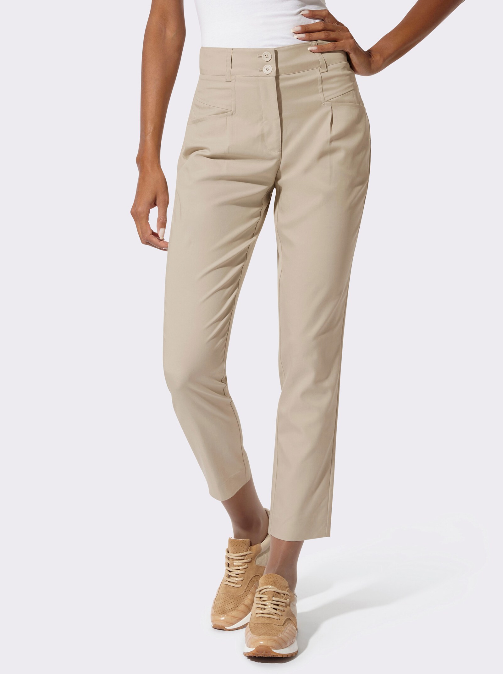 Hose in schimmernder Qualität - sand