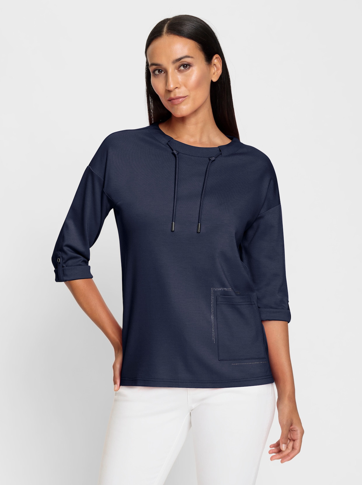 heine 3/4-Arm-Shirt - marine