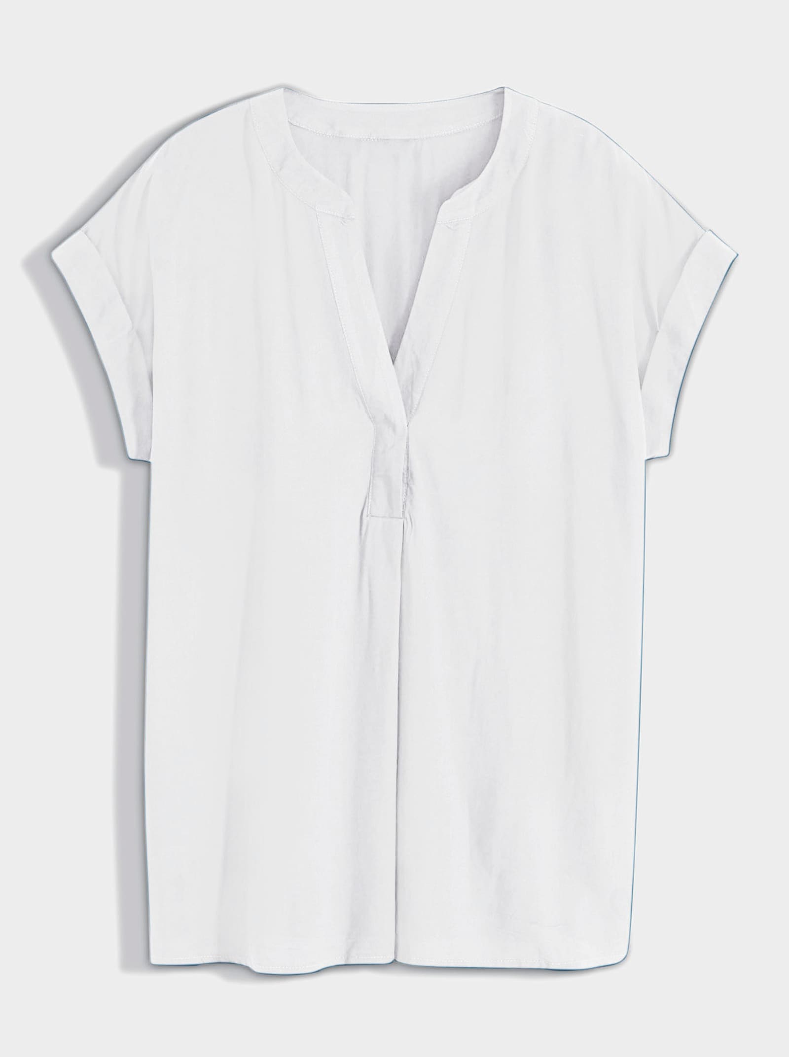 Schlupfbluse aus reiner Viskose - weiß