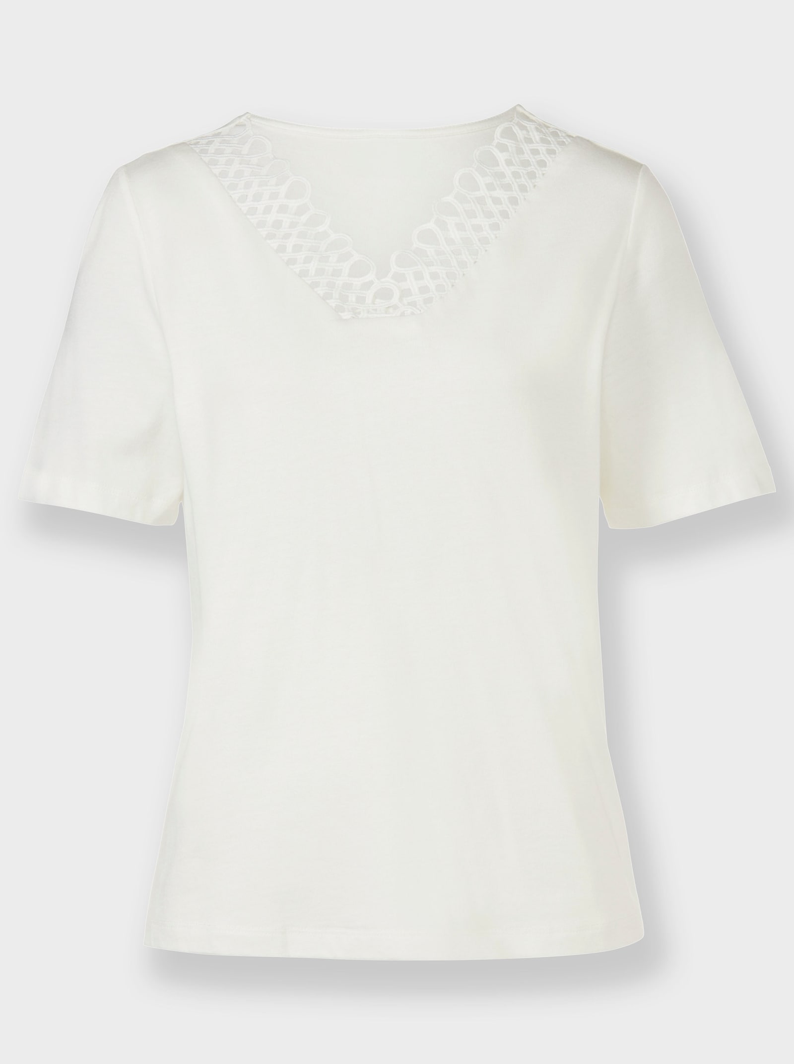 Spitzenshirt mit OCS-Zertifizierung - ecru