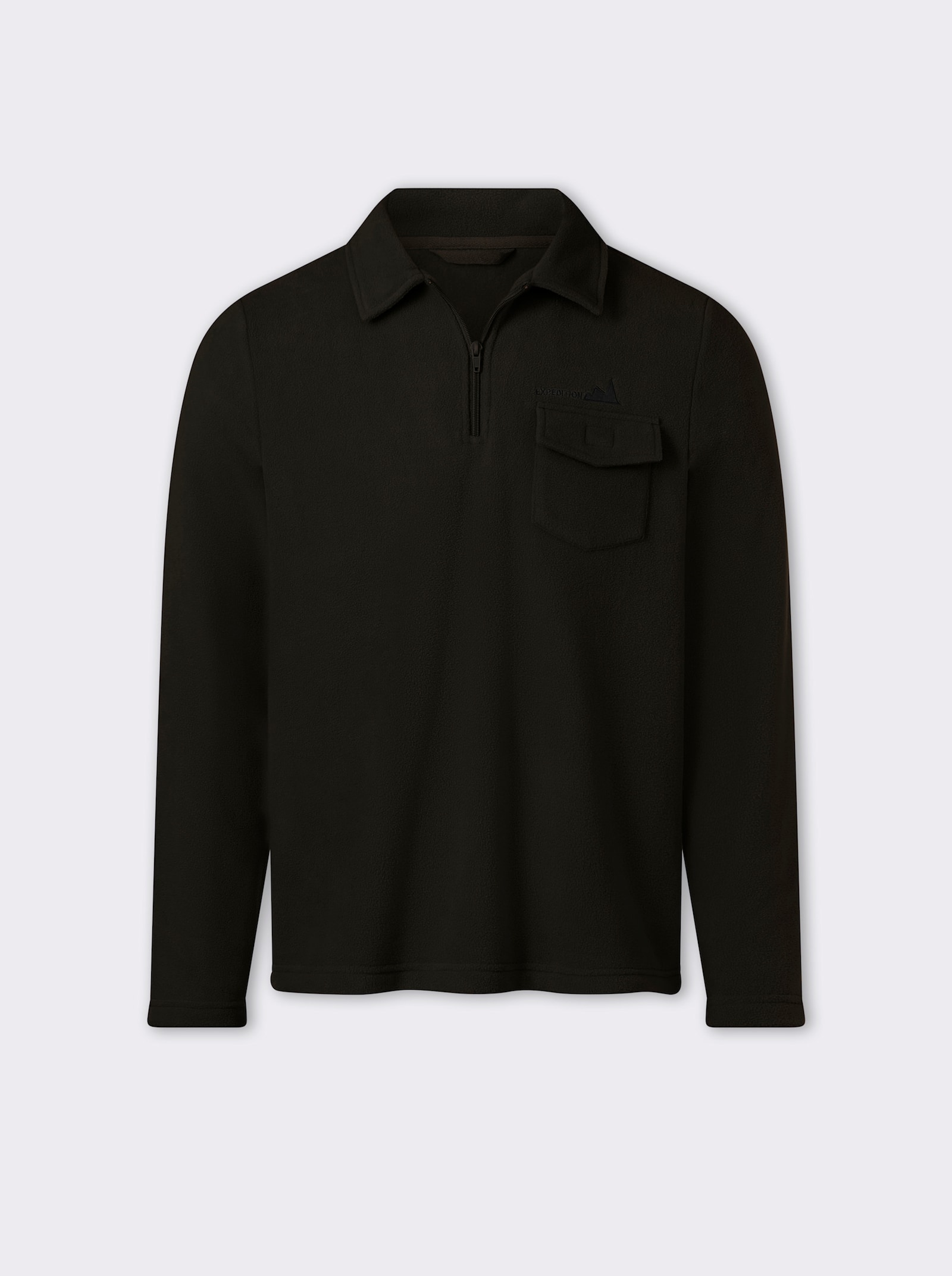 Catamaran Fleeceshirt mit Klettverschluss-Brusttasche - graphit