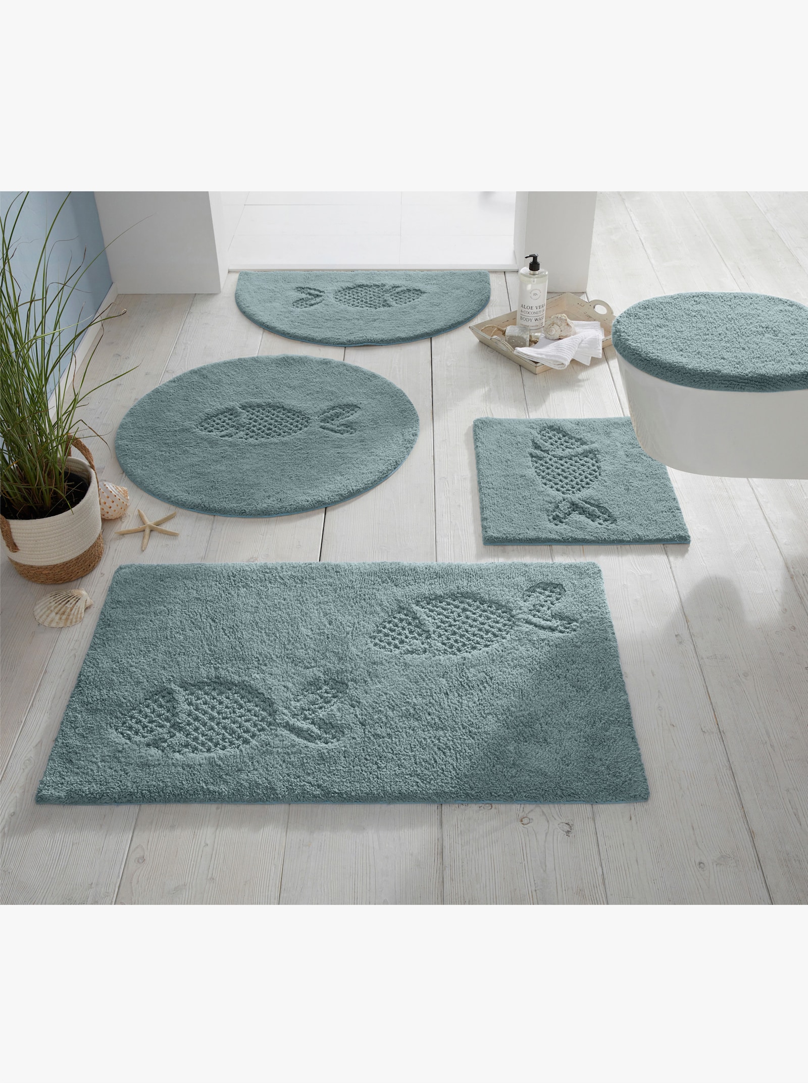 heine home Tapis de bain - bleu fumée