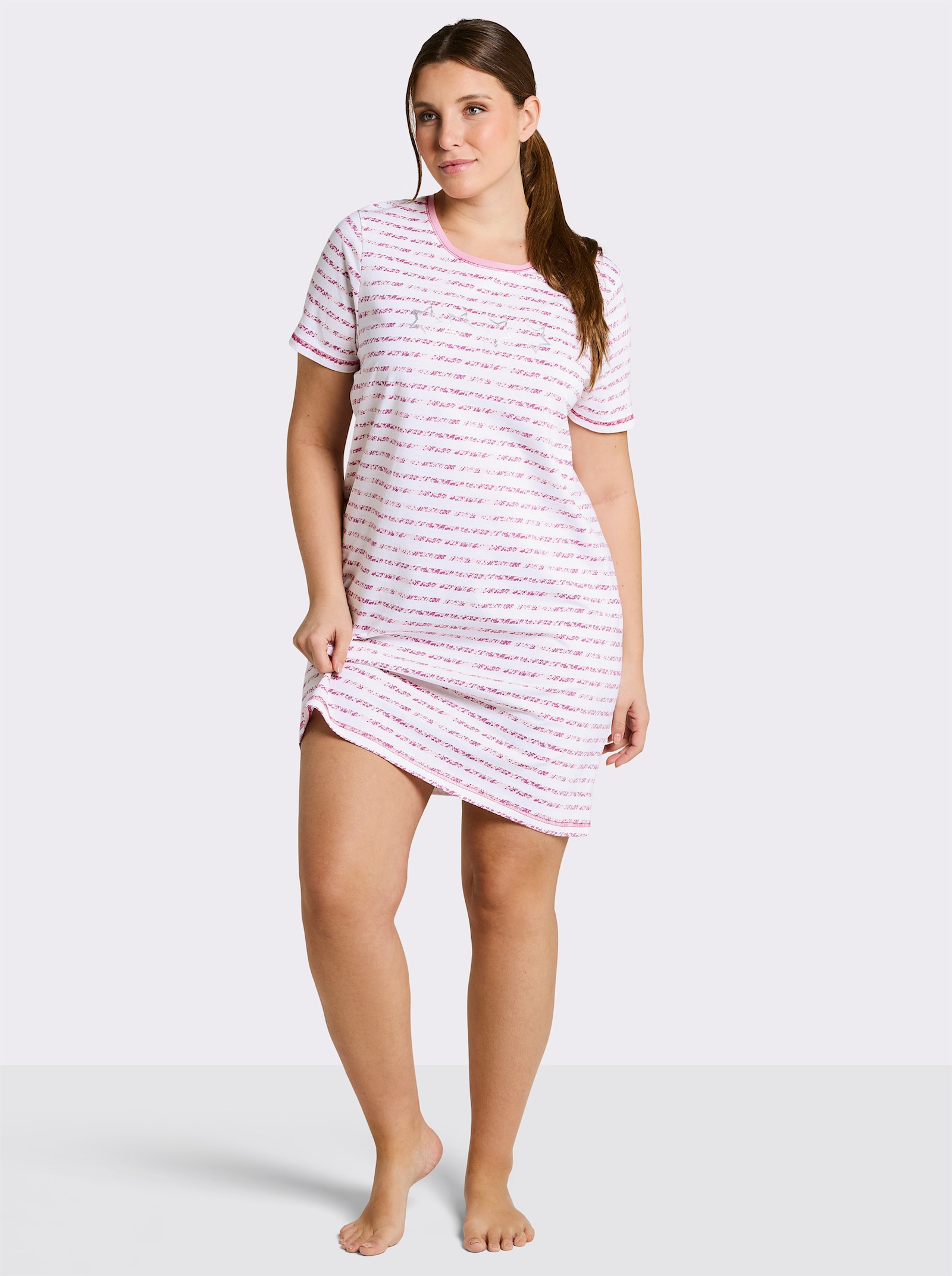 wäschepur Kurzarm Sleepshirts - erika + erika-gestreift