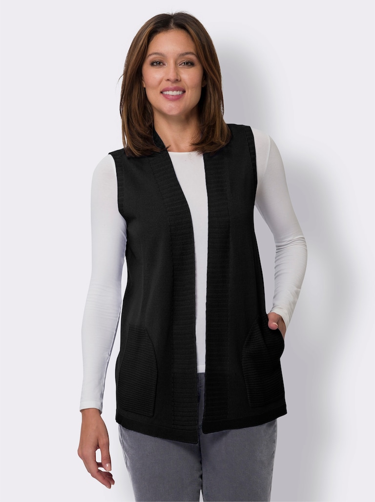 zwart vest dames