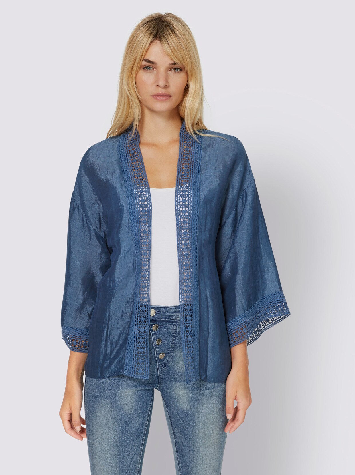 heine Blusenjacke - jeansblau