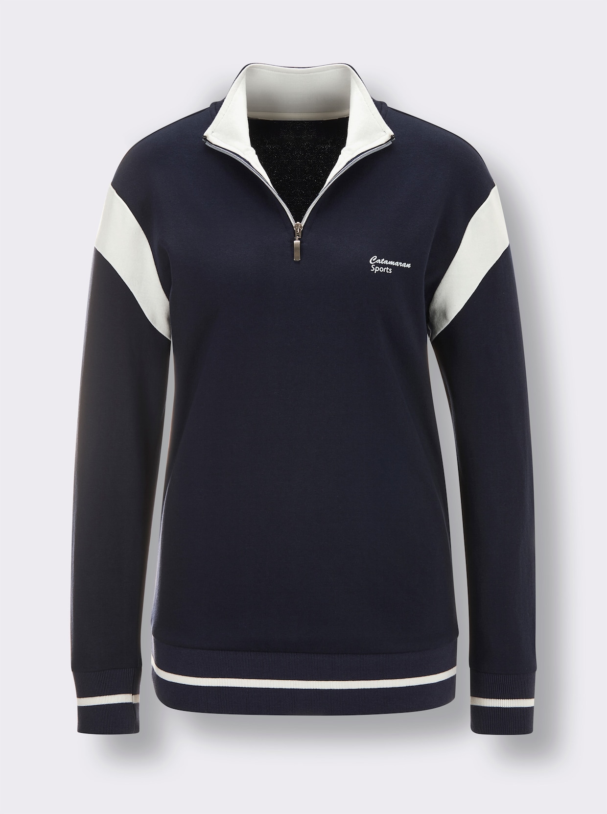 Catamaran Sports Sweatshirt - marine/ecru