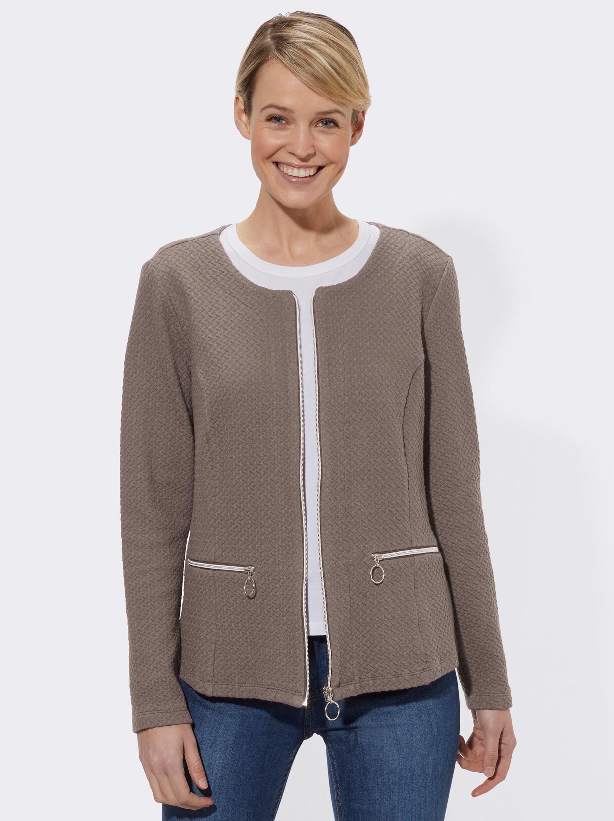 Shirtjacke - taupe