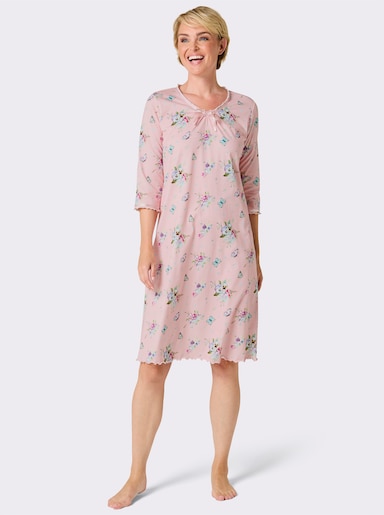 wäschepur Nachthemd - hellrosé-bedruckt