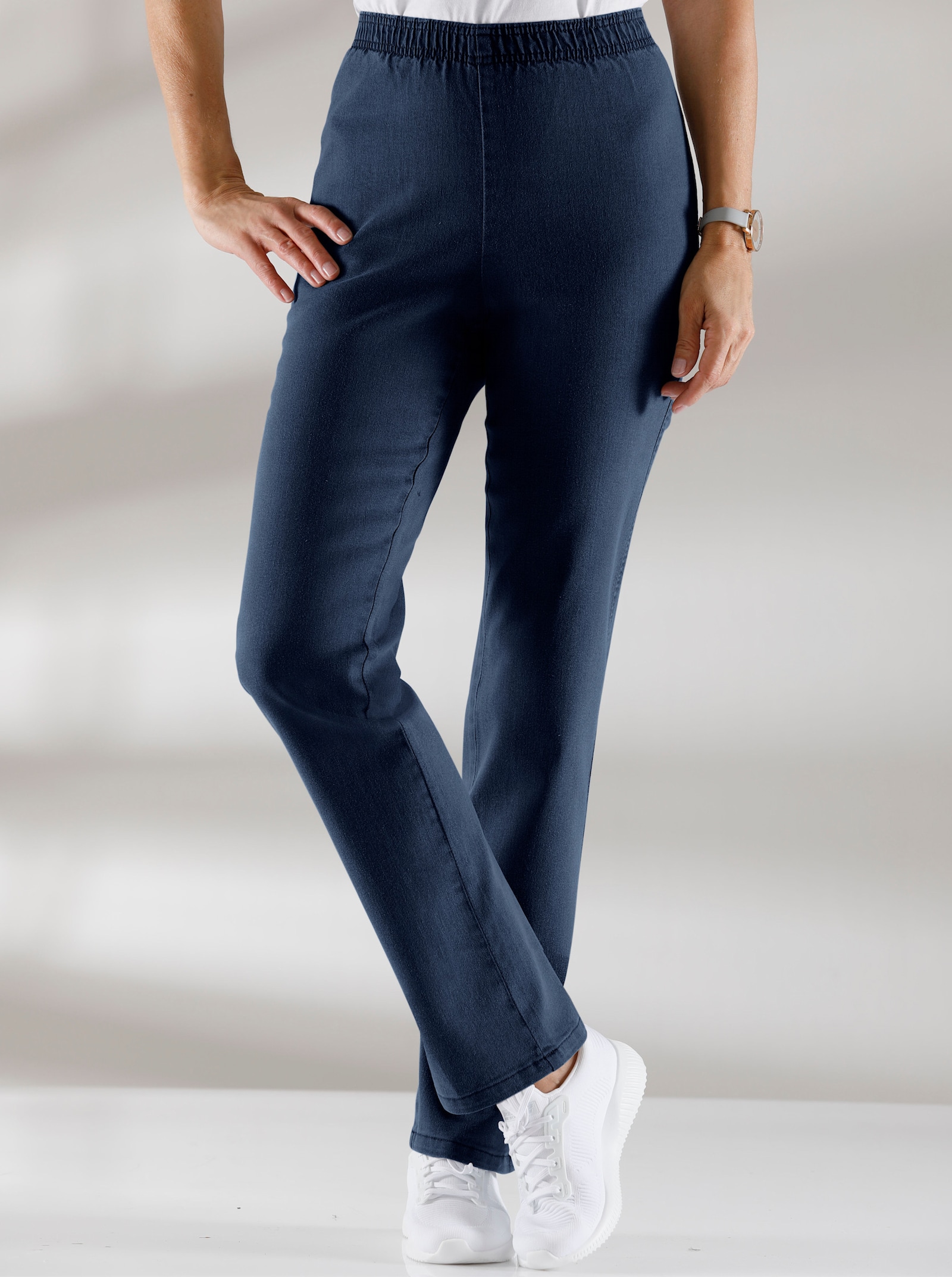 Stretch-Jeans mit Rundum-Dehnbund - dark blue