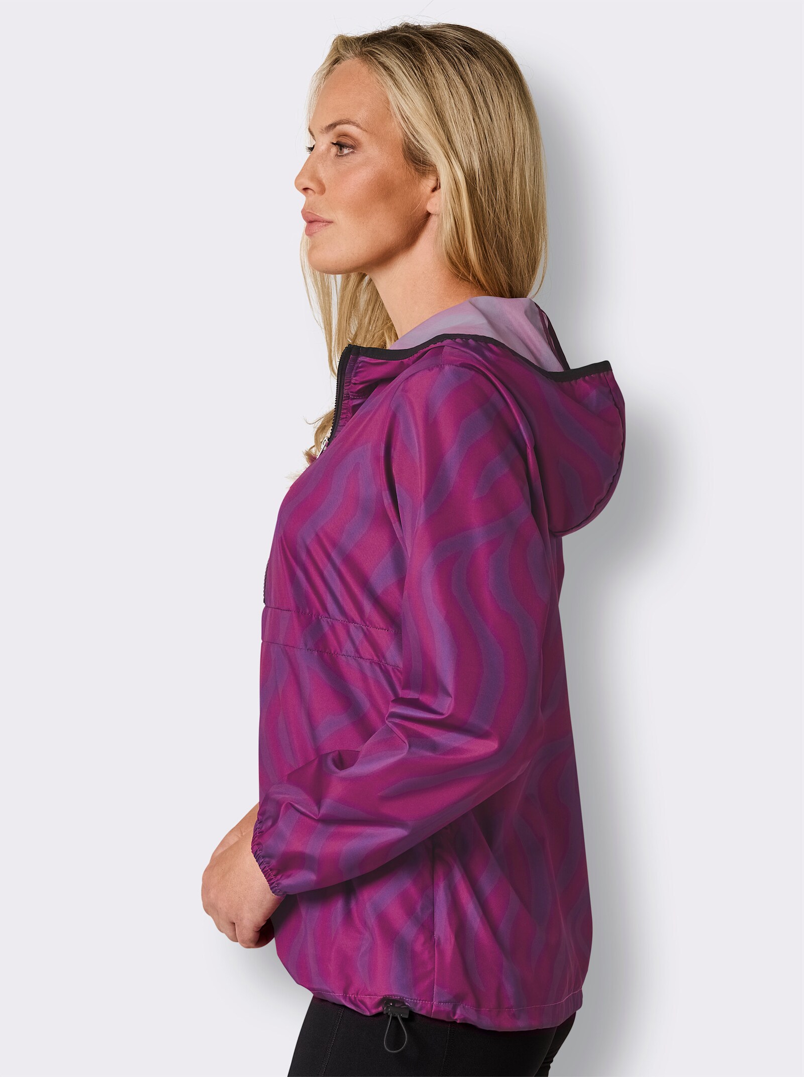 Catamaran Sports Funktionsjacke in Schlupfform - magenta-gemustert