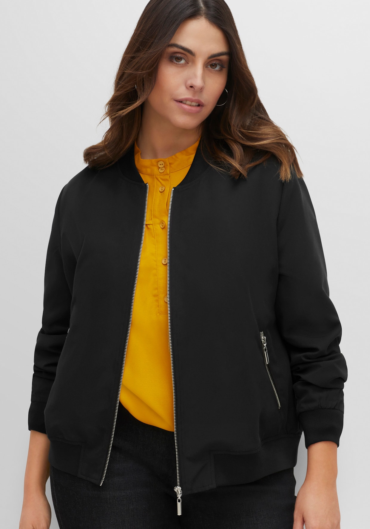sheego Blouson - schwarz