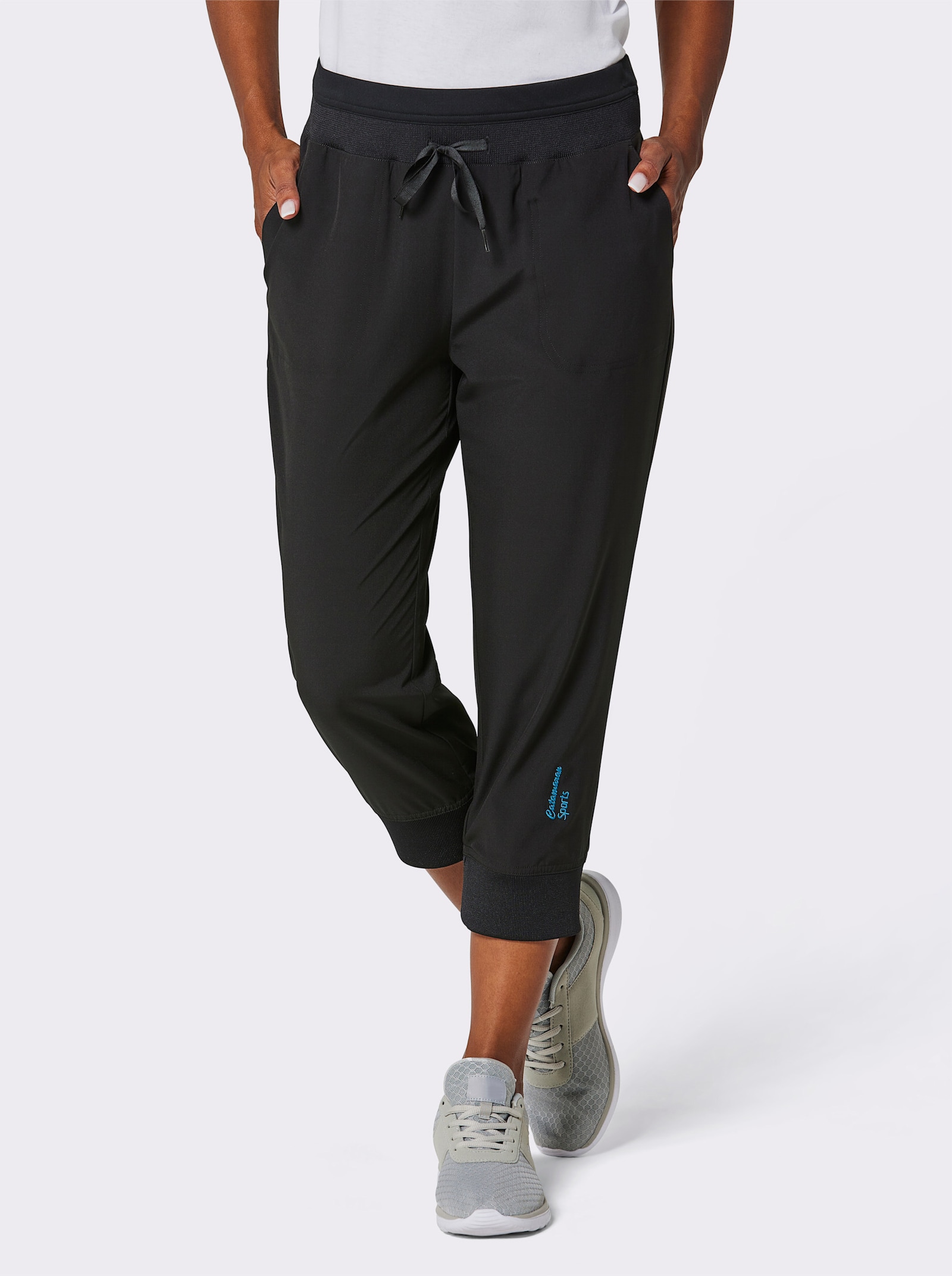 Catamaran Sports Funkčné nohavice, rebr.elastický pás - čierna