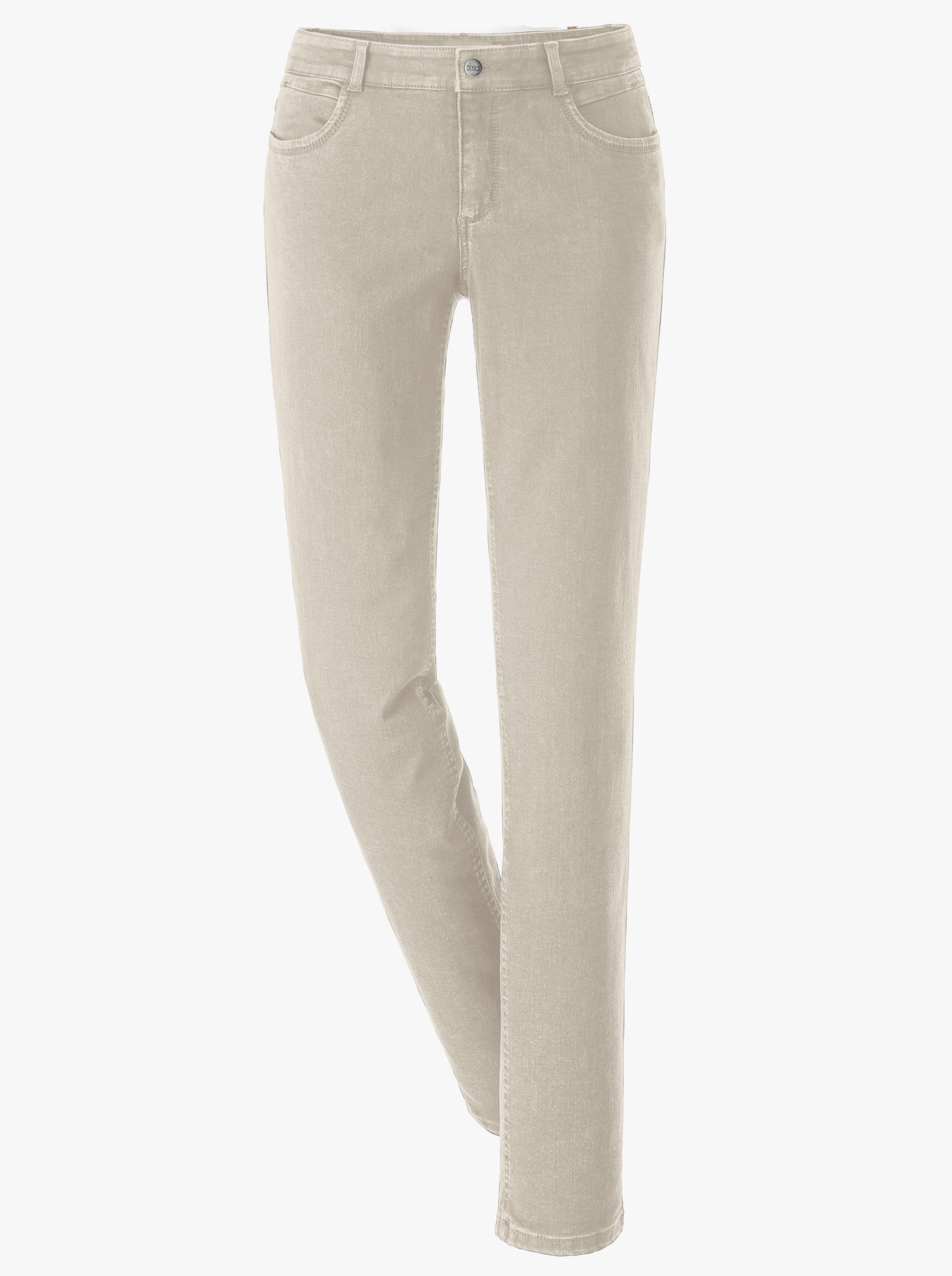 Ascari Stretch-Jeans in Röhren-Form - sand