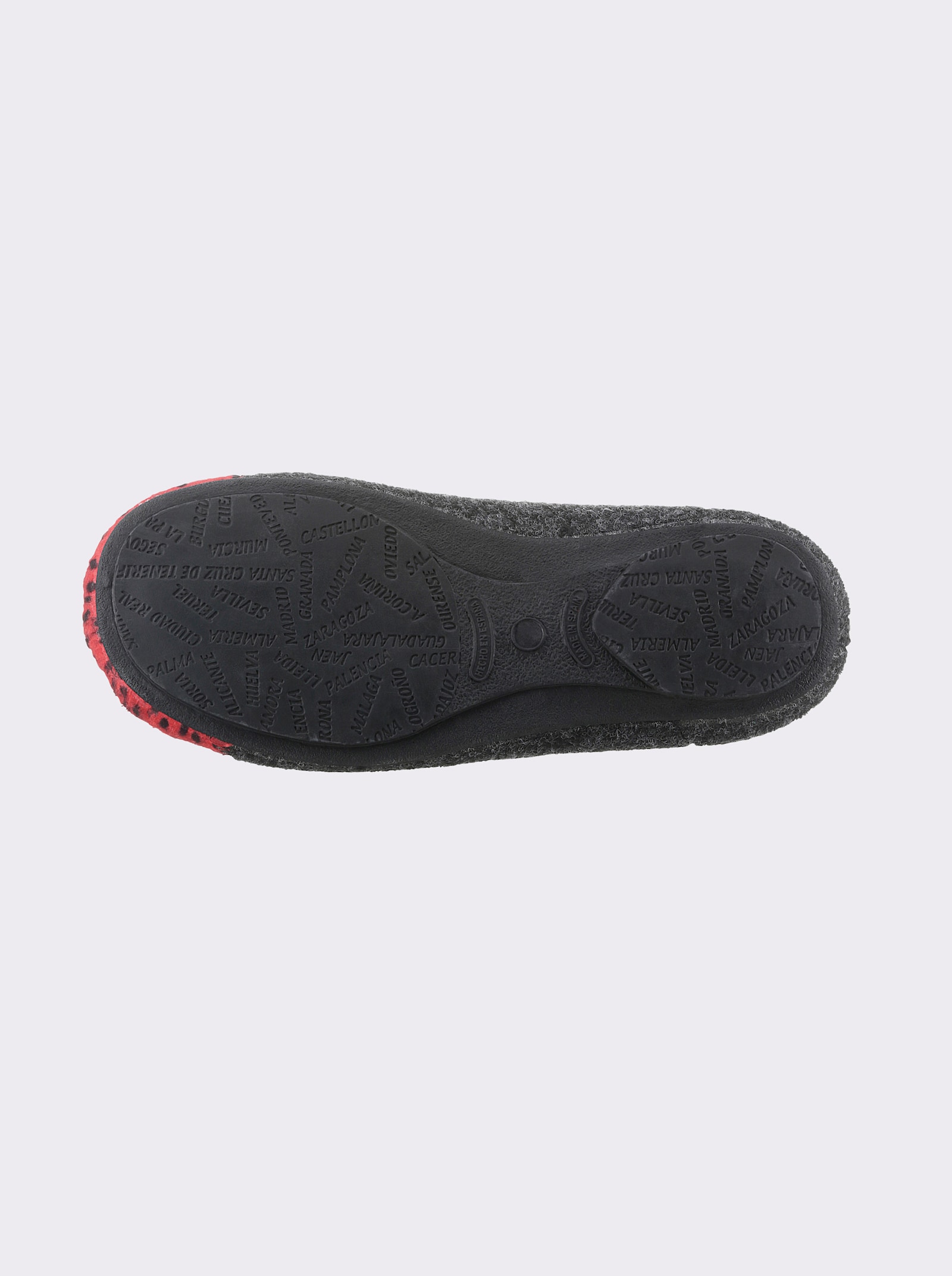 Hausschuh mit flexibler Laufsohle - rot