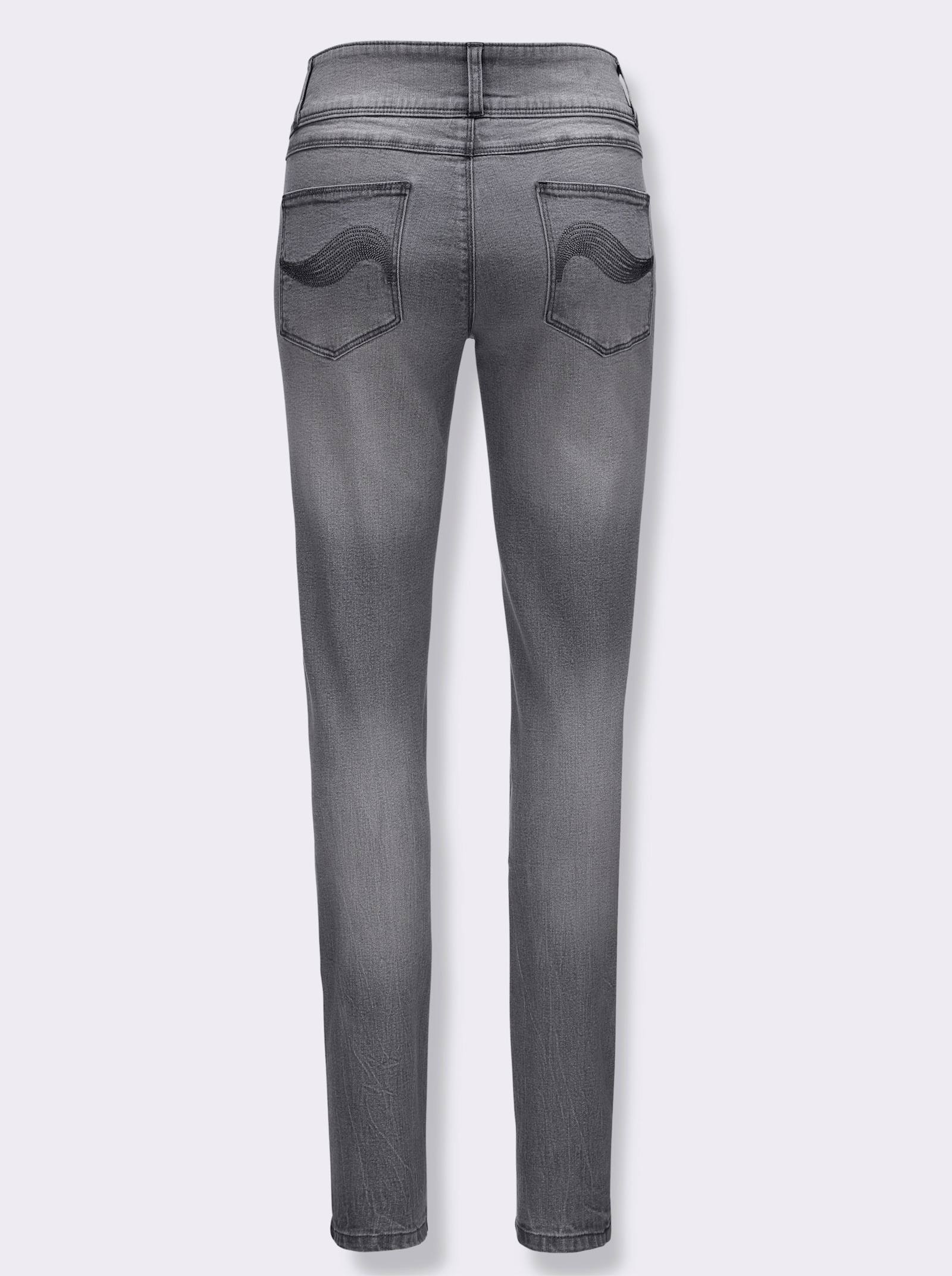 5-pocketjeans met hoge band - stone-grey-denim