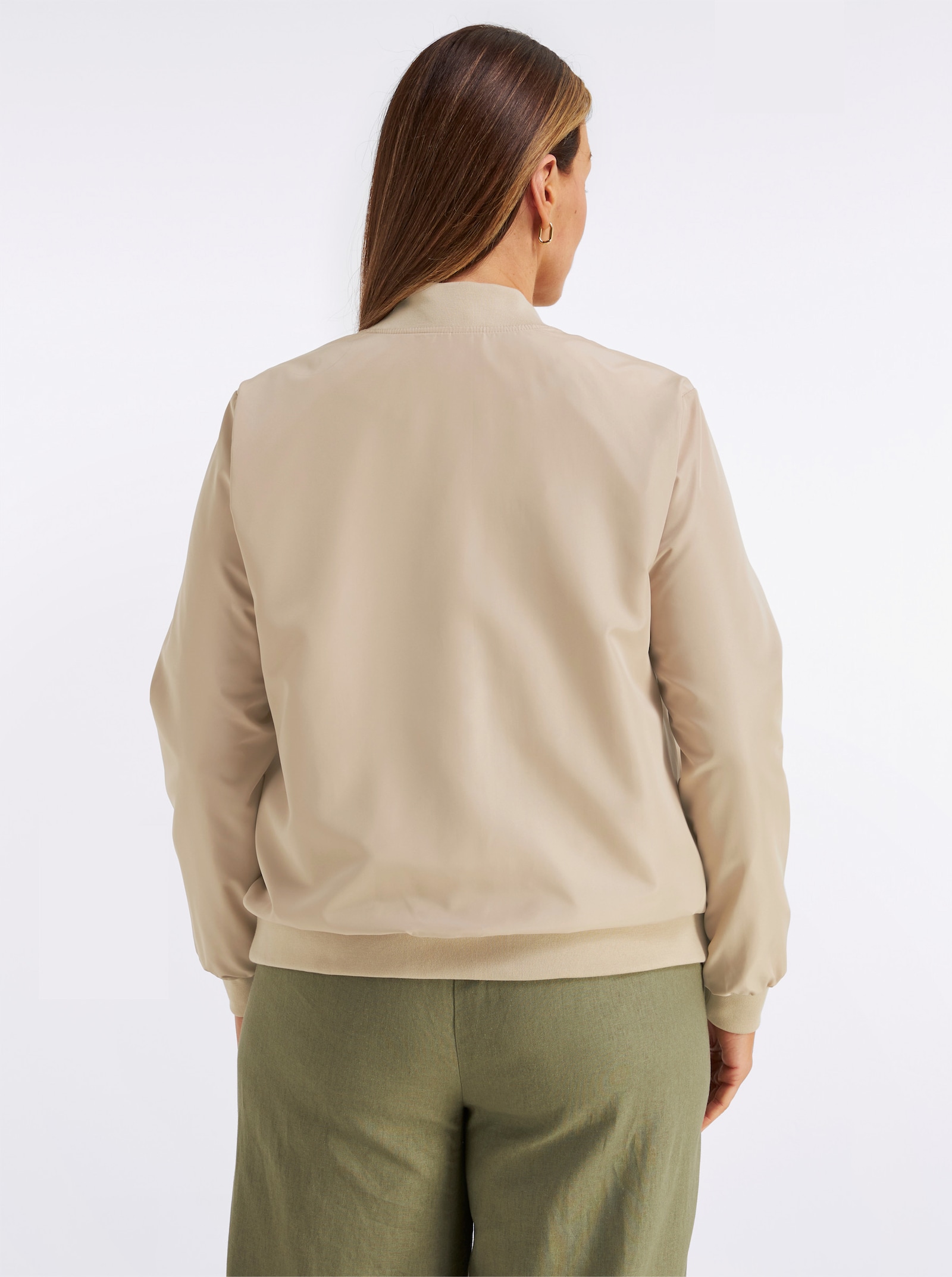 sheego Blouson met subtiele glans - beige