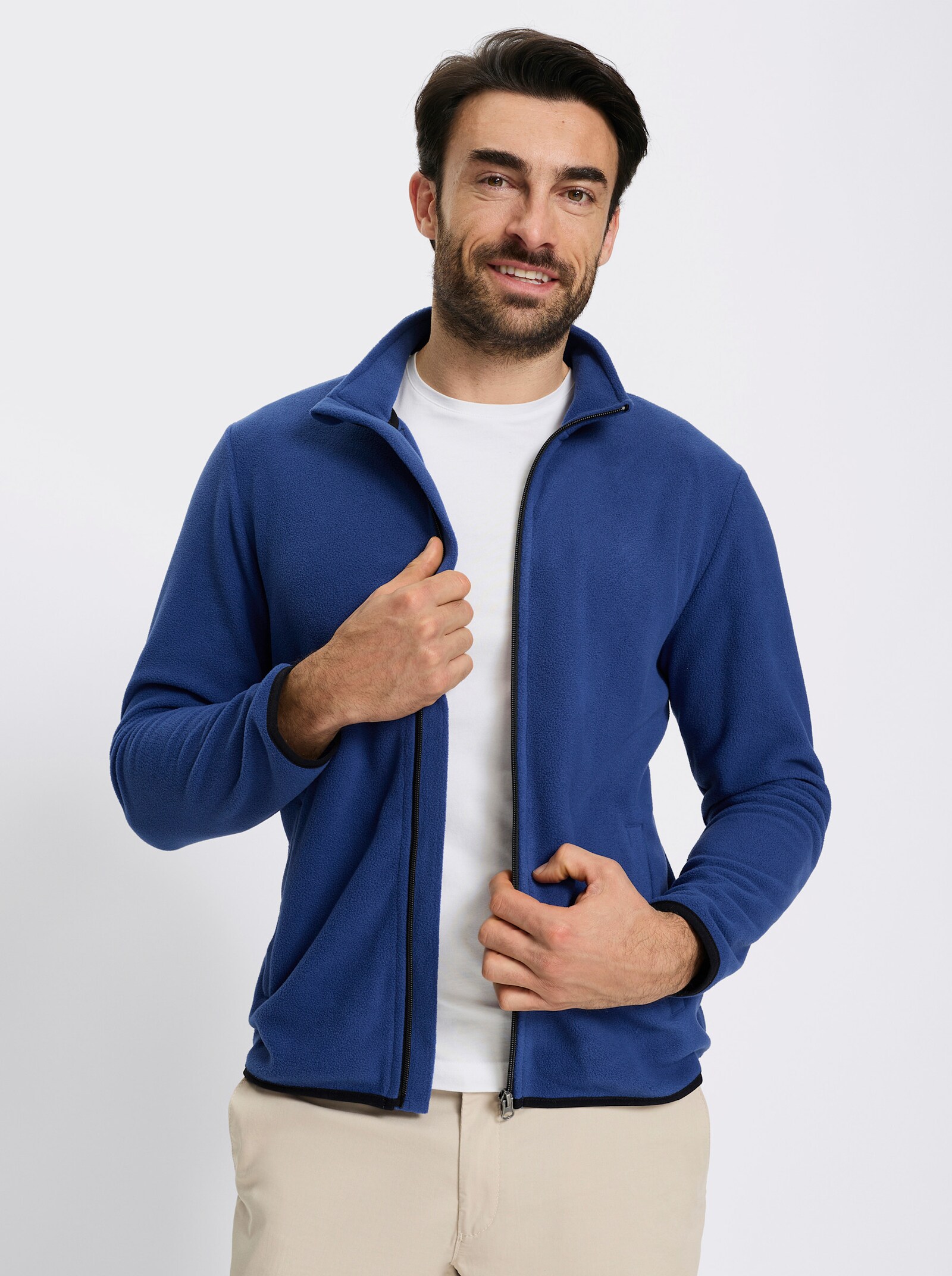 Catamaran Fleecejacke - royalblau + schwarz