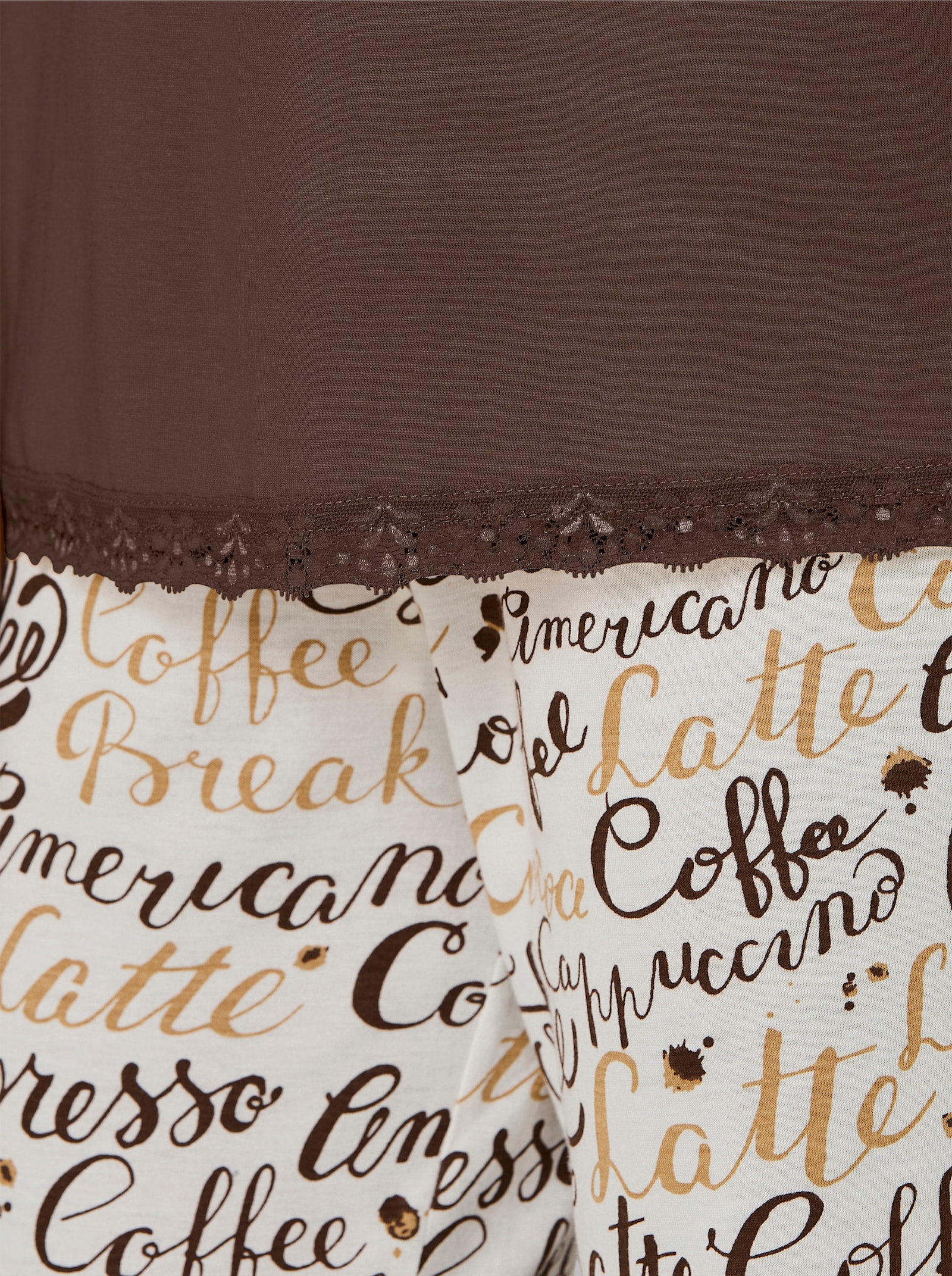 wäschepur Pyjama-Shirt - chocolade