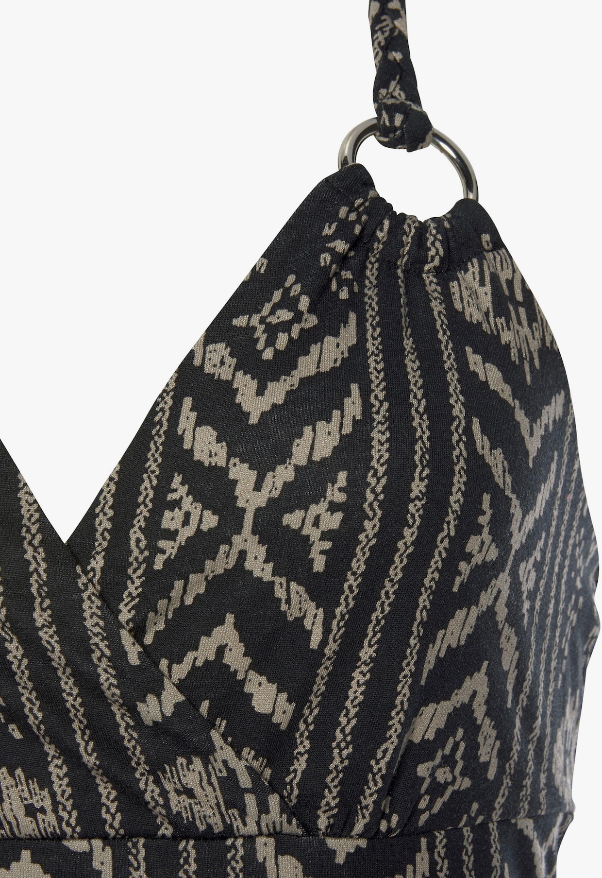 LASCANA Robe dos nu - noir-crème imprimé