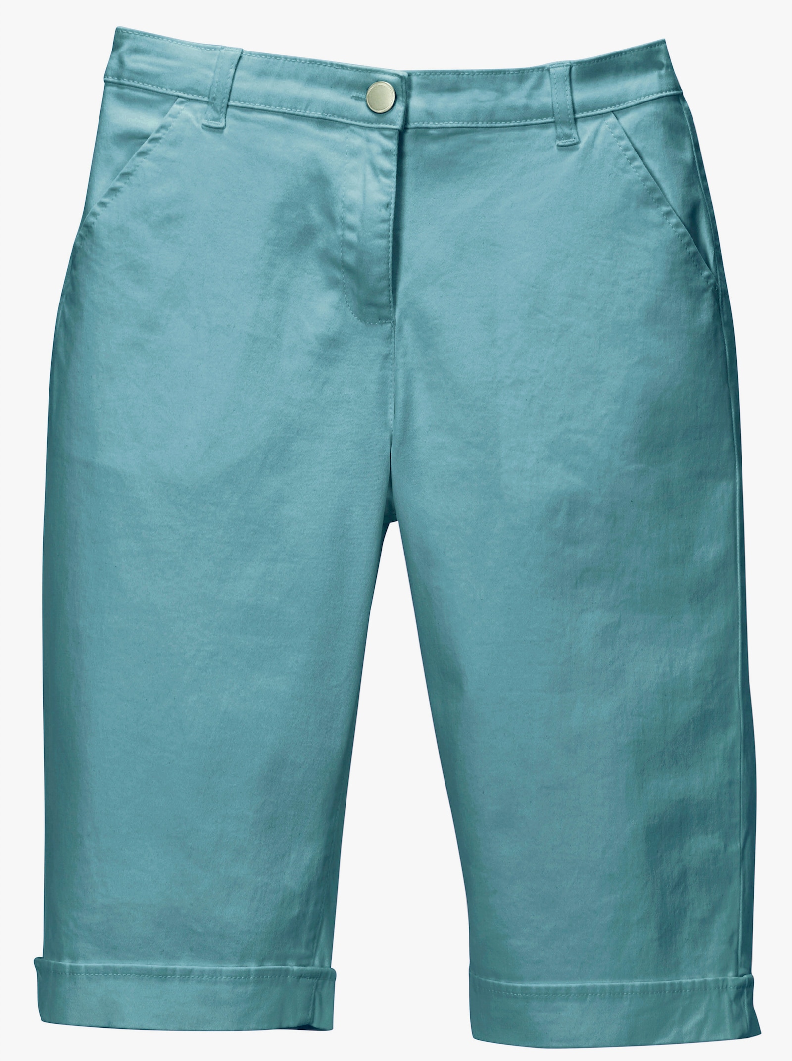 Bermuda en jean avec ceinture élastique au dos - océan