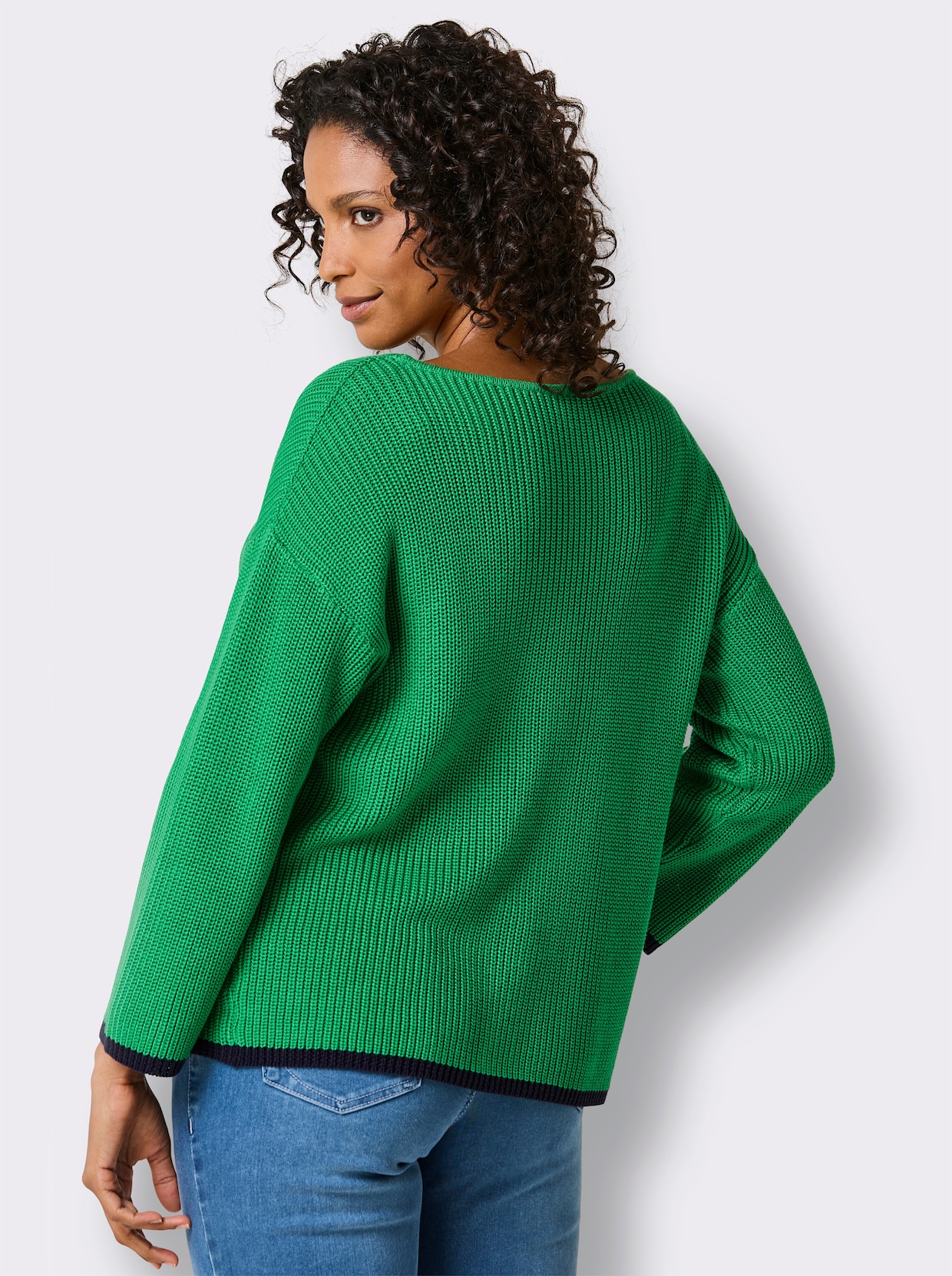 CREATION L PREMIUM 3/4 Arm-Pullover - grasgrün