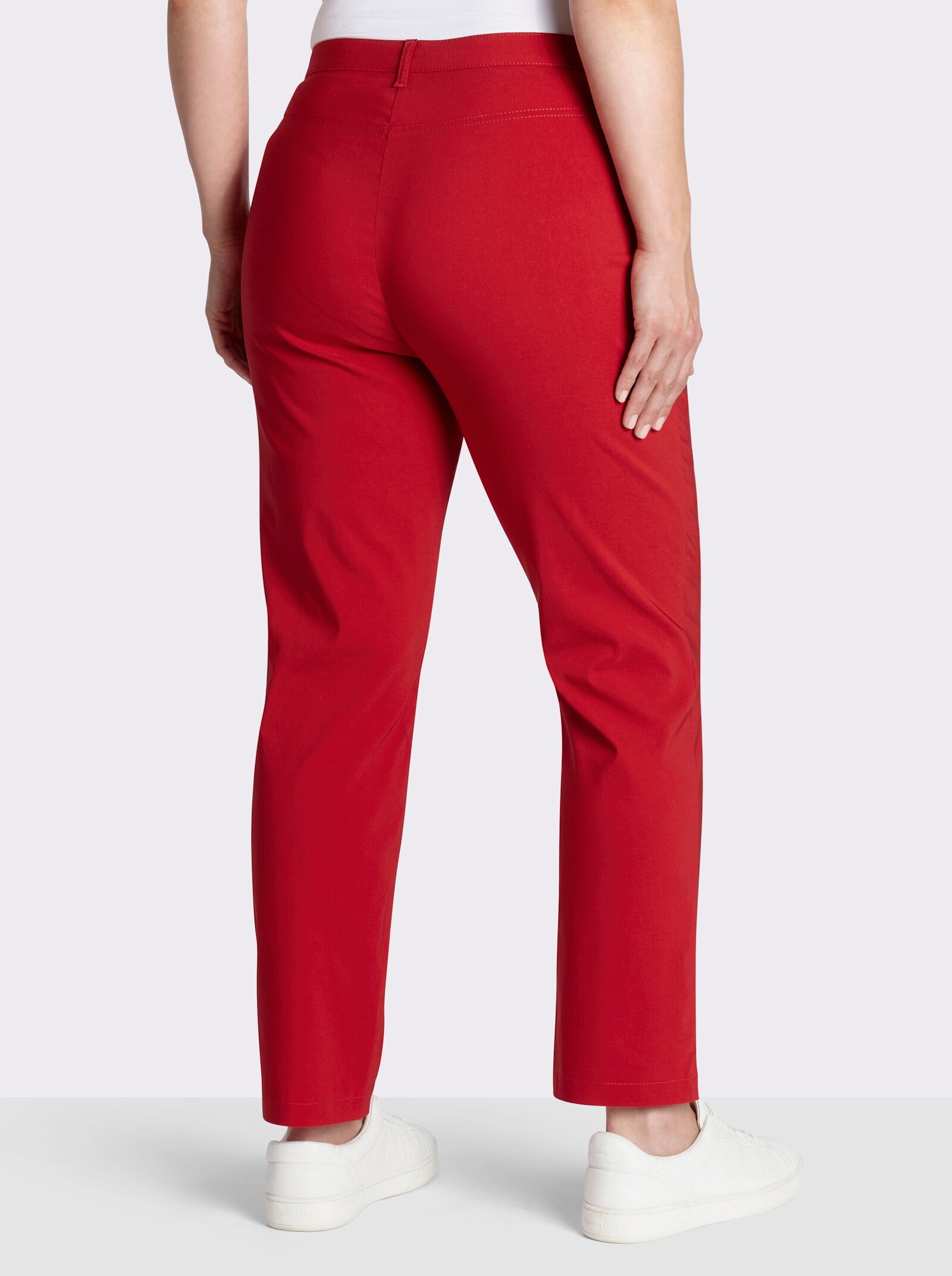 Stehmann Comfort line Stretch-Hose mit Zier-Taschen vorne - kirschrot