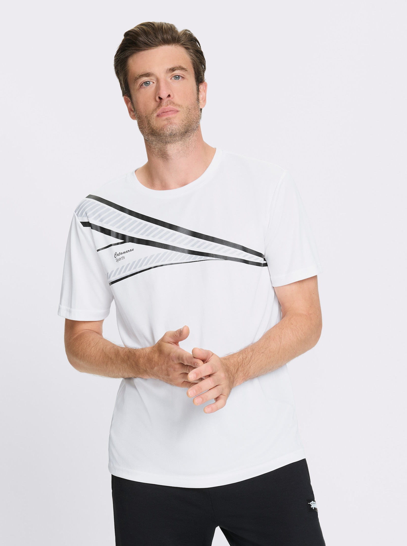 Catamaran Sports Funktionsshirt mit atmungsaktiver Wabenstruktur - weiß