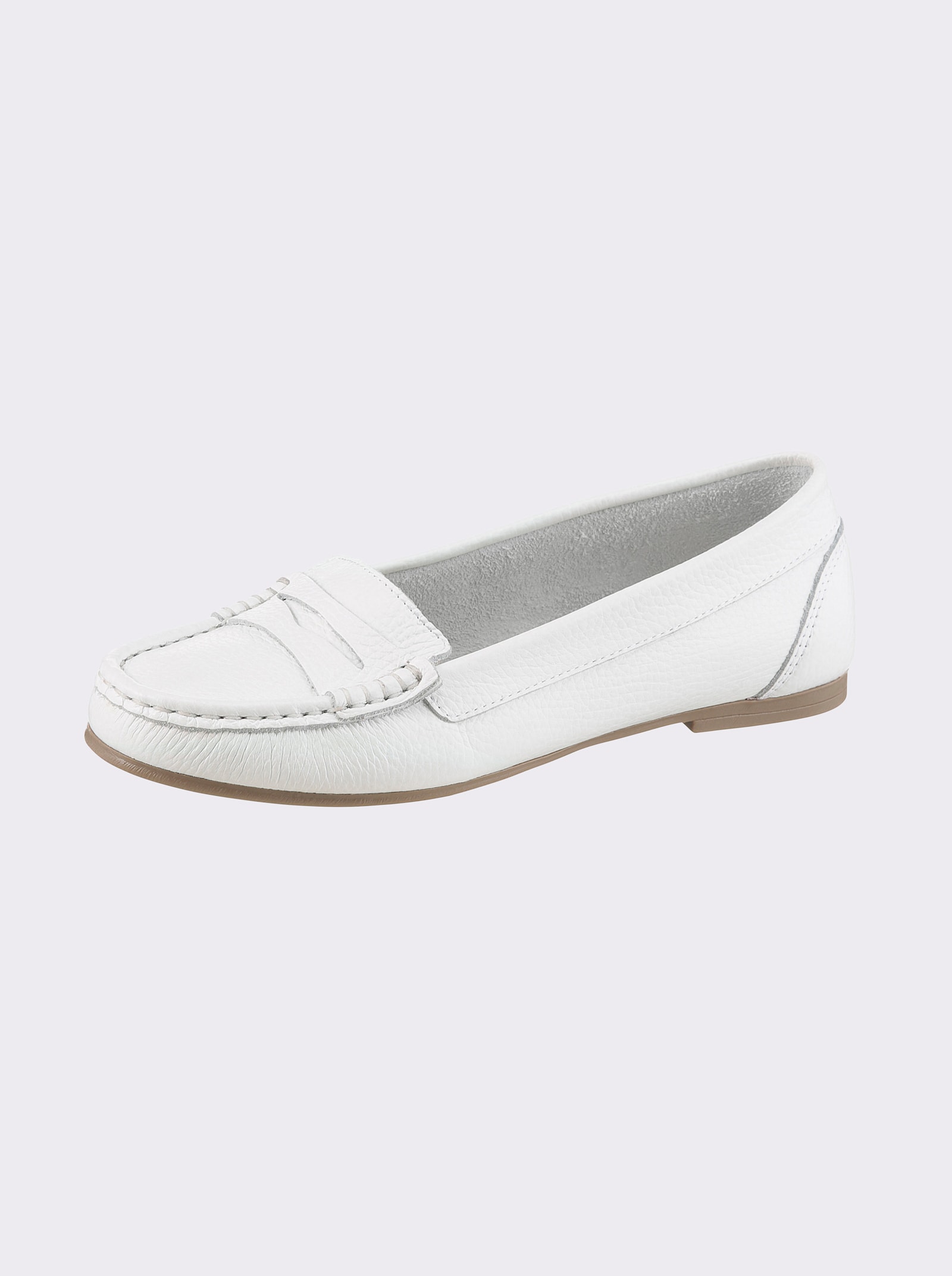 airsoft modern+ Slipper in Mokassin-Machart - weiß