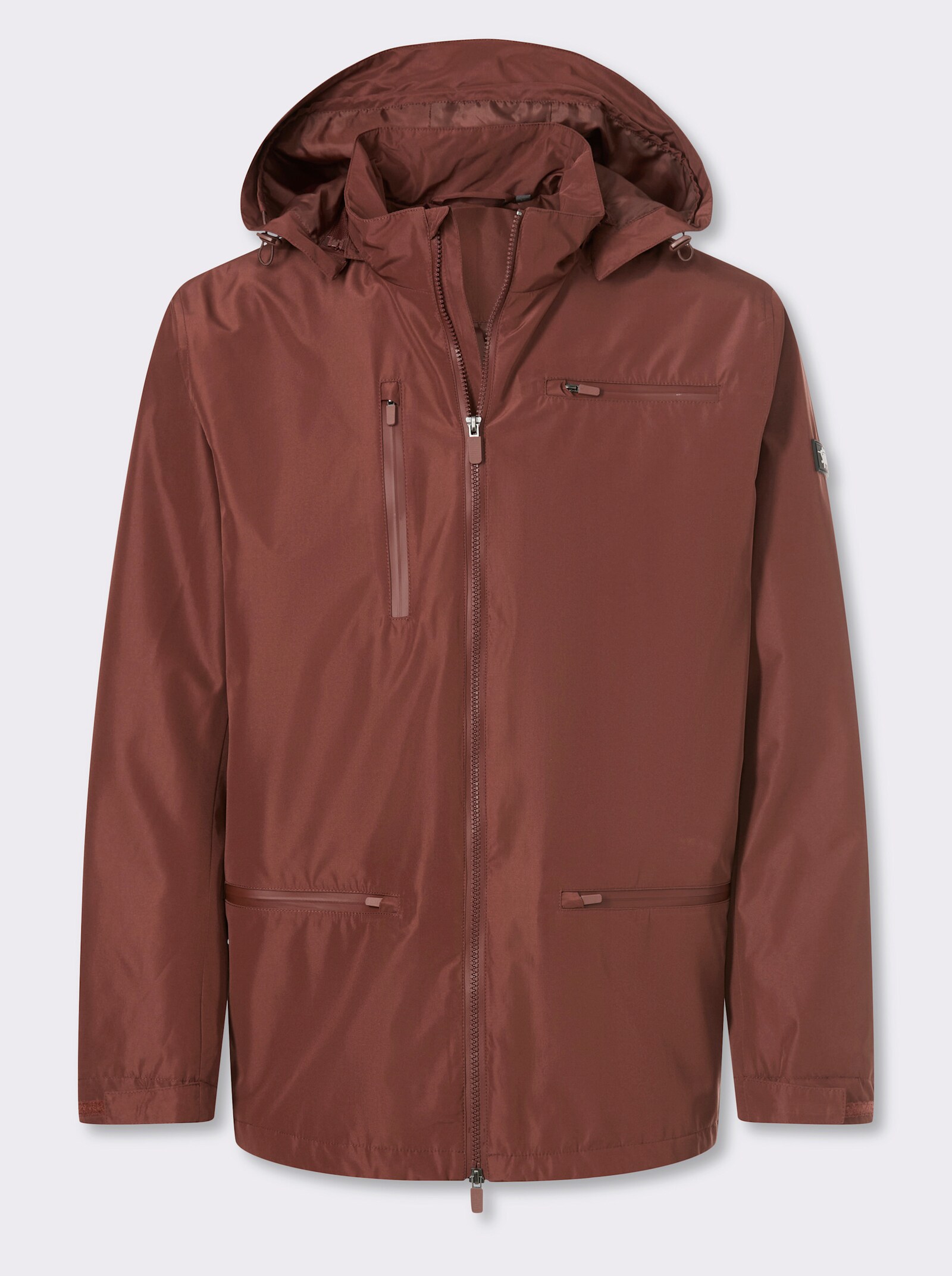 Catamaran Sports Funktionsjacke mit Tunnelzug am Saum - rotbraun