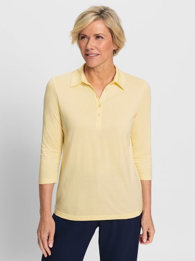 Poloshirt im Modal-Mix - vanille